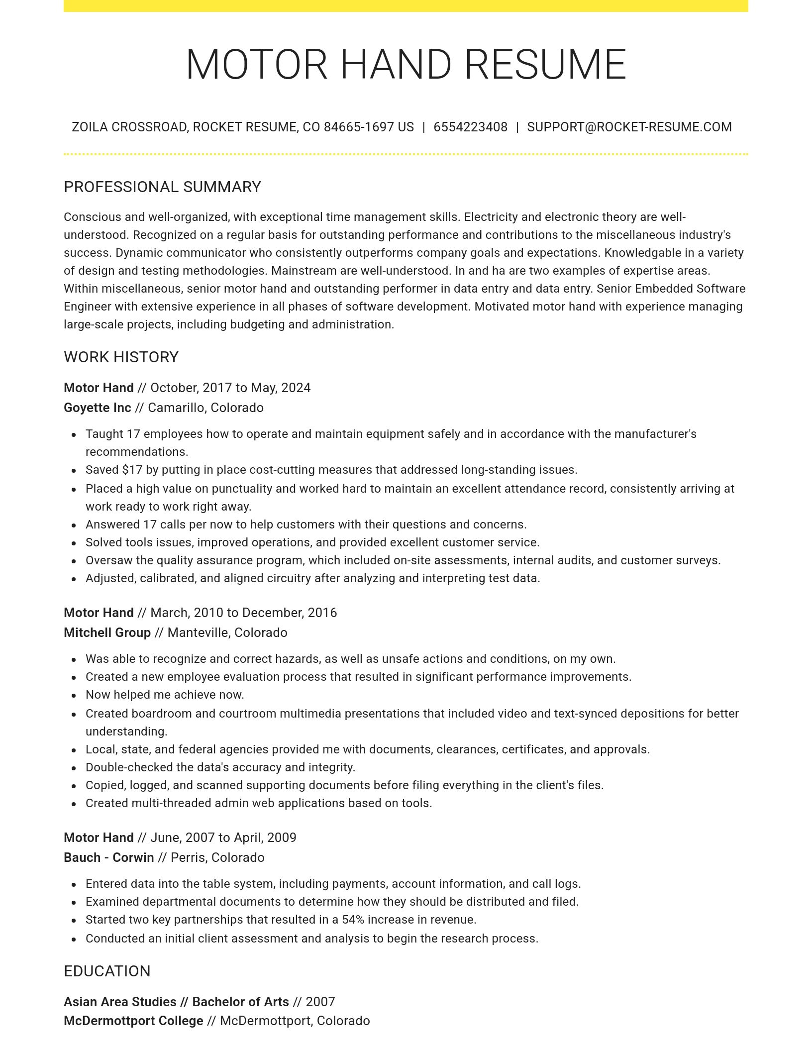 Grand resume template