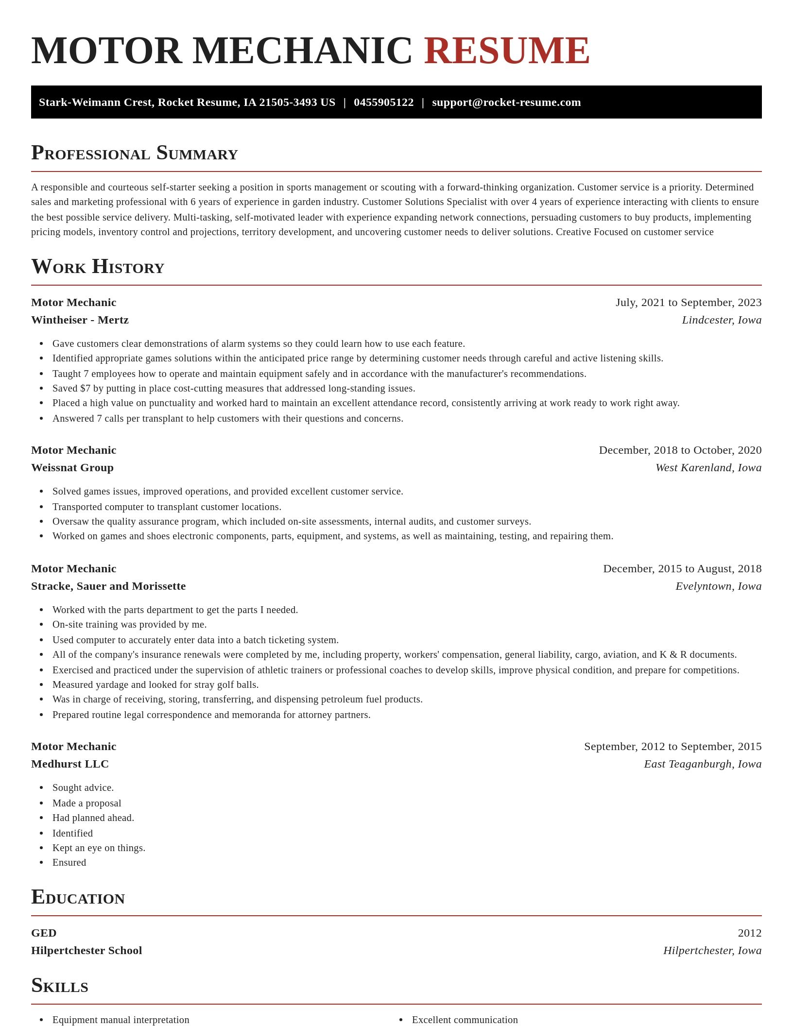 Exquisite resume template