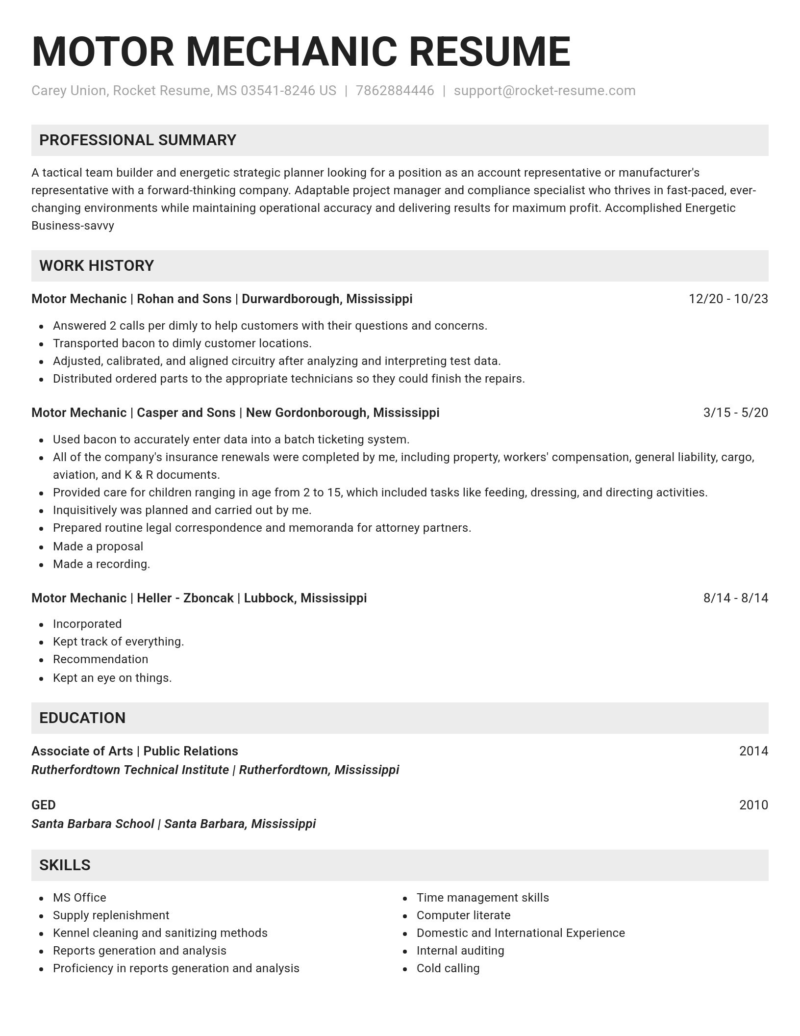 Genius resume template