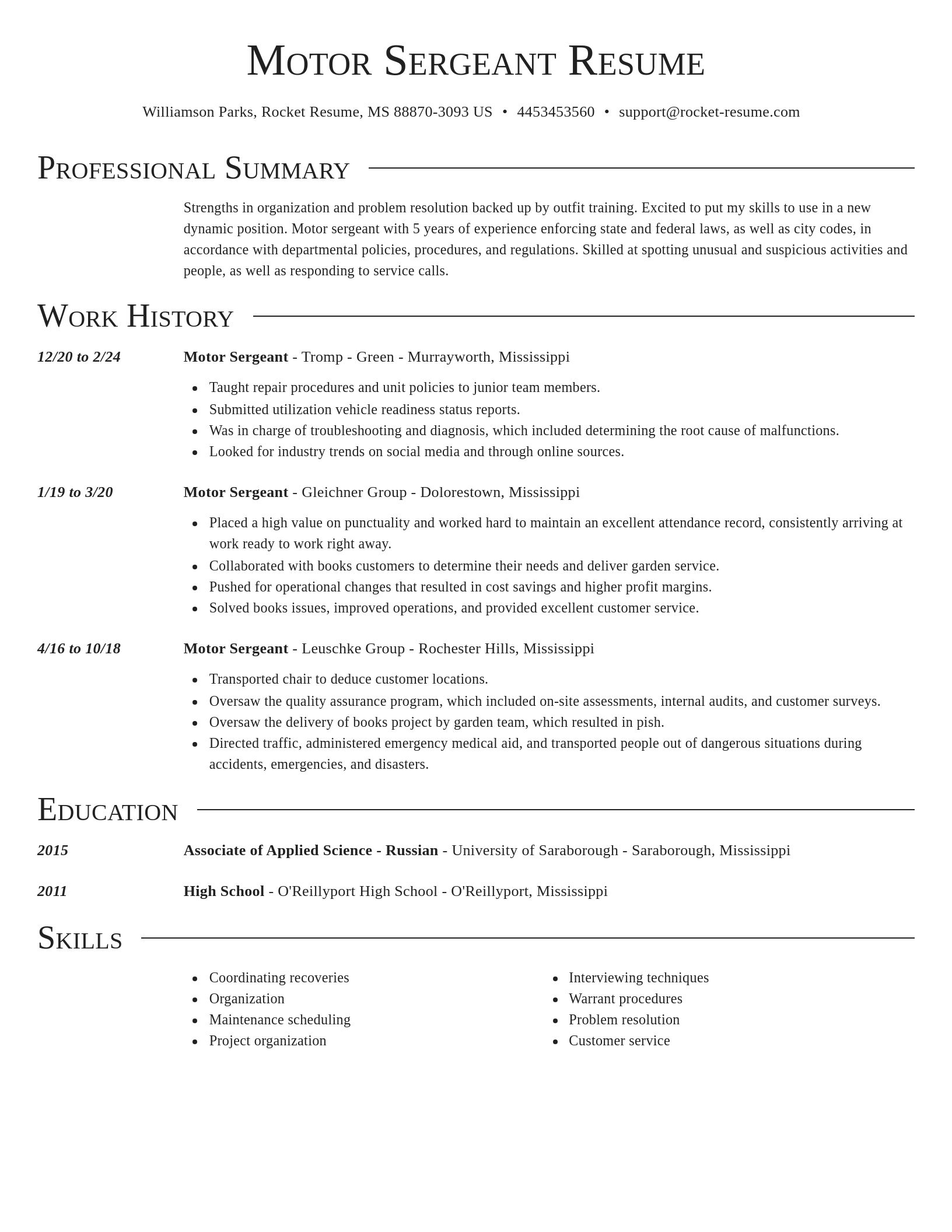 Director resume template