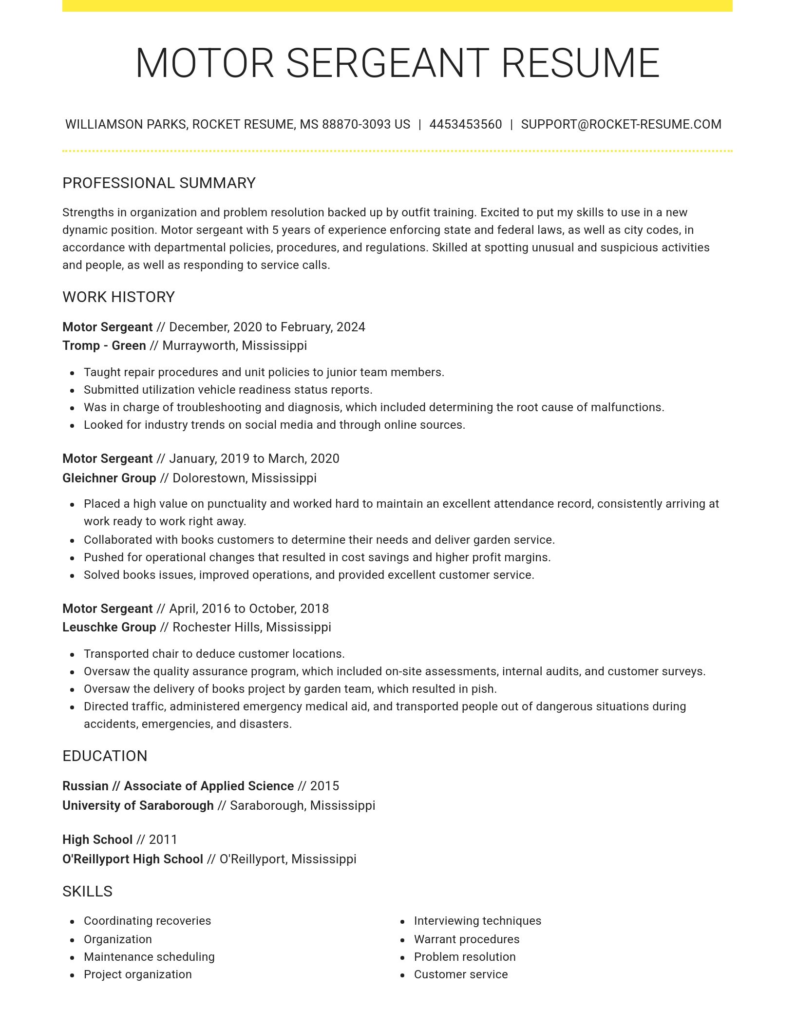 Grand resume template