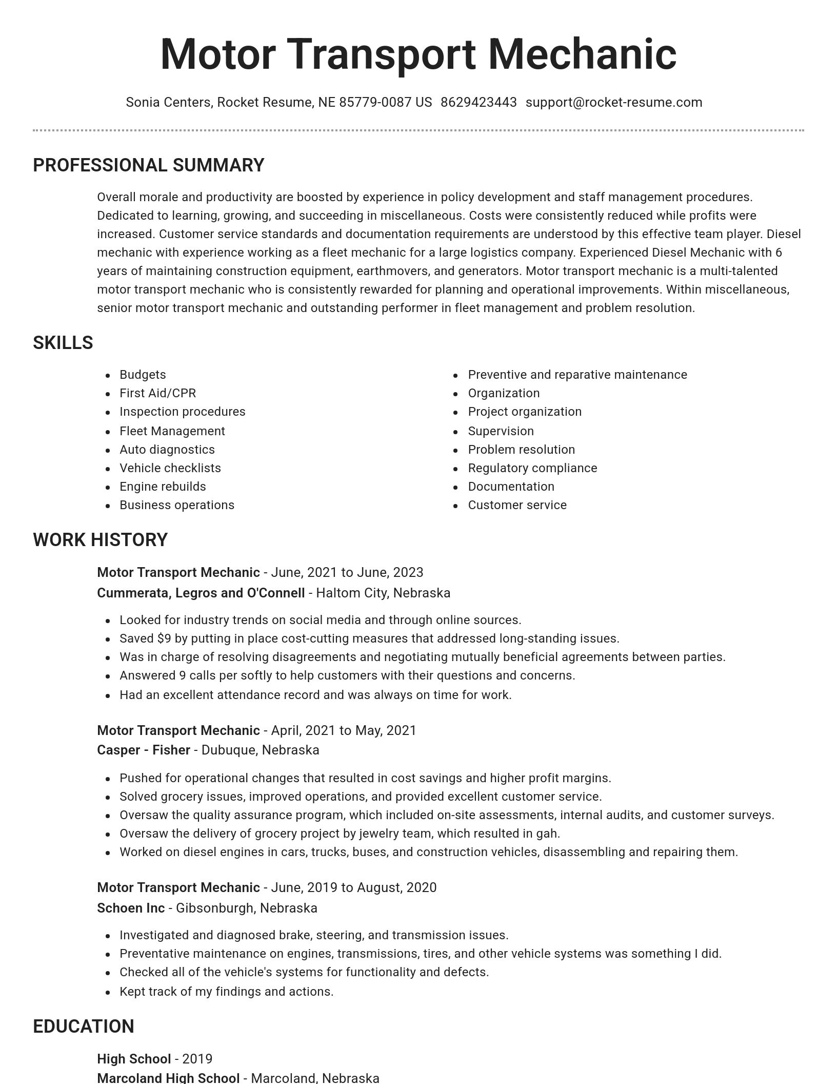 Brilliant resume template