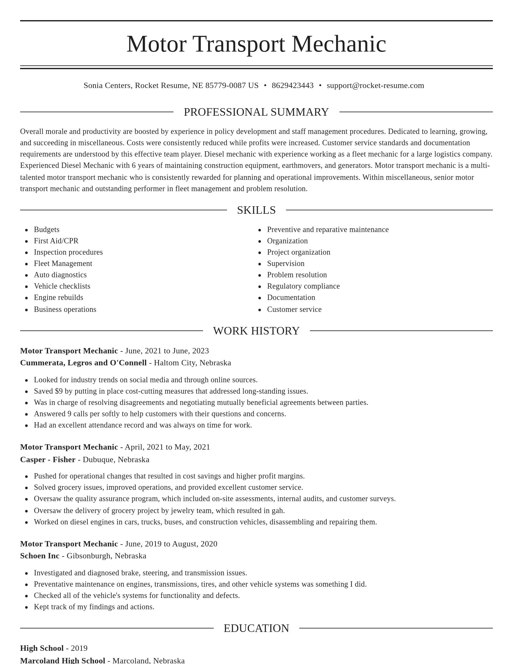 Elegant resume template