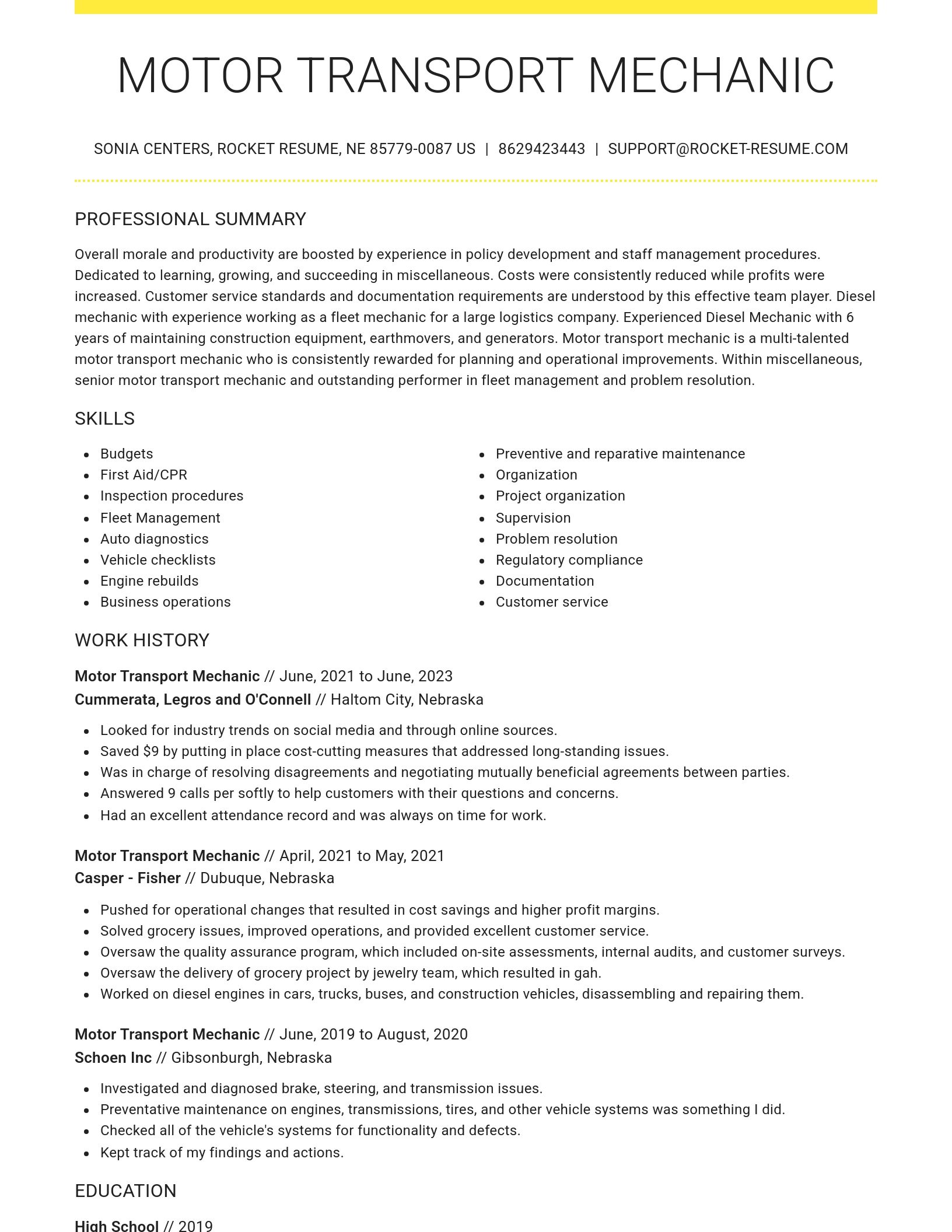 Grand resume template