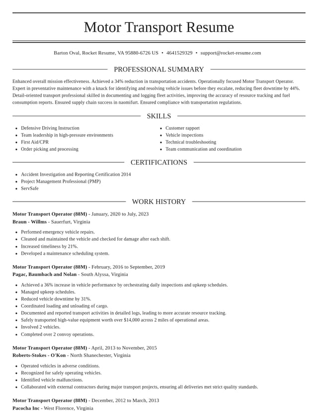 Elegant resume template
