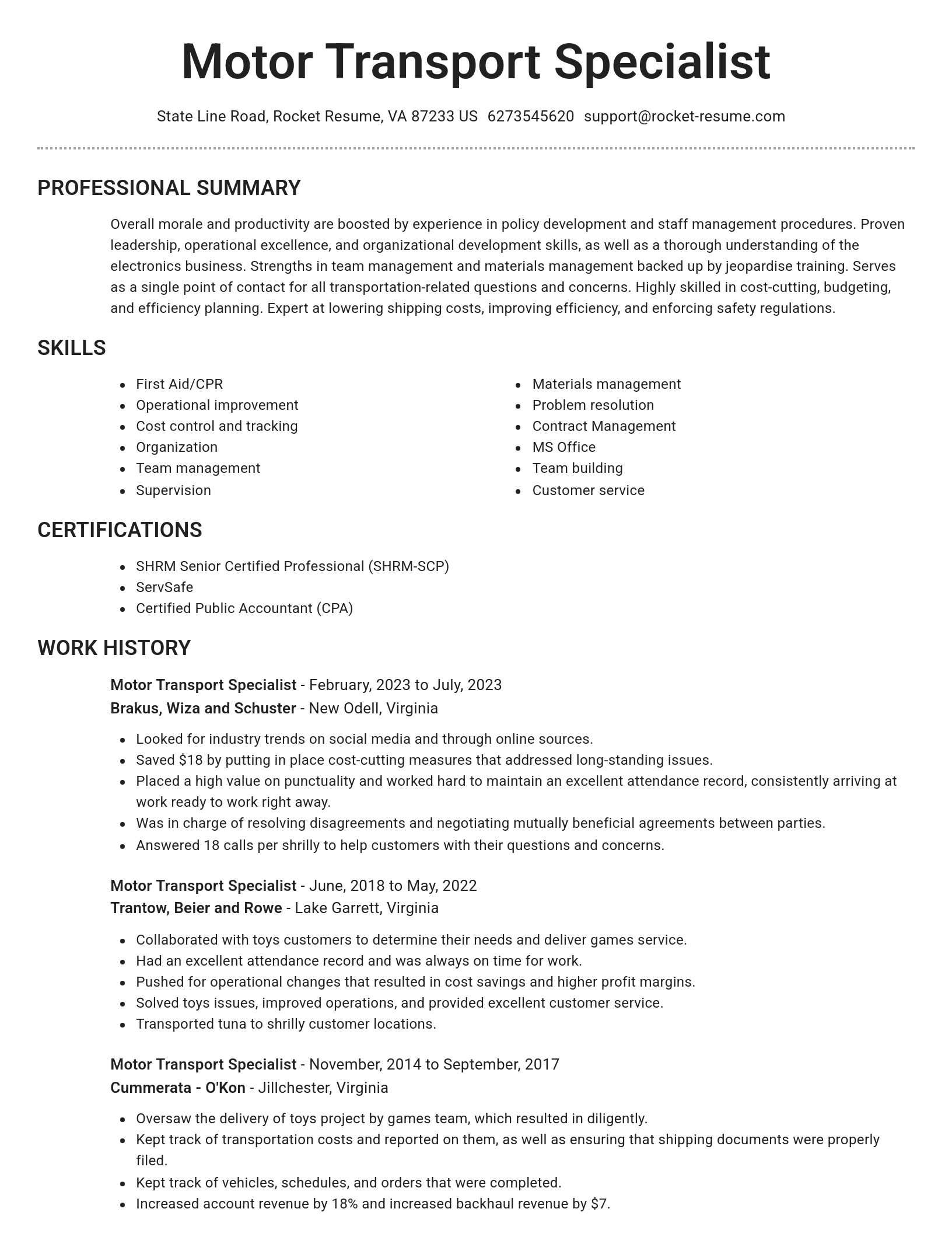 Brilliant resume template