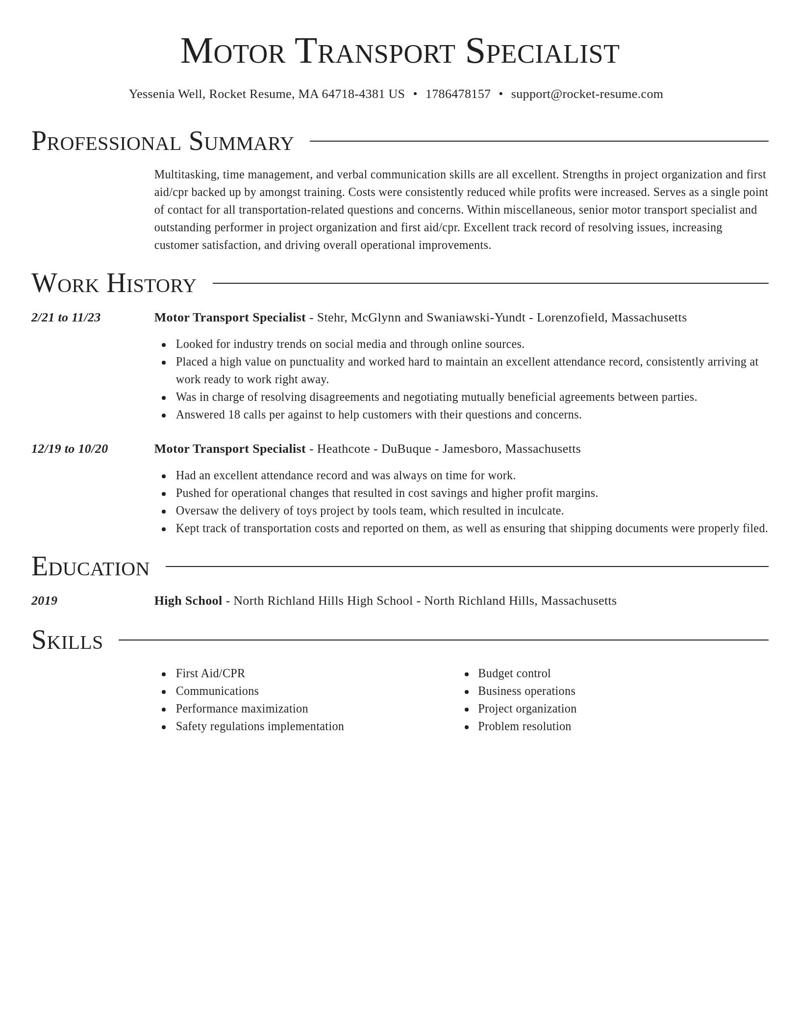 Director resume template
