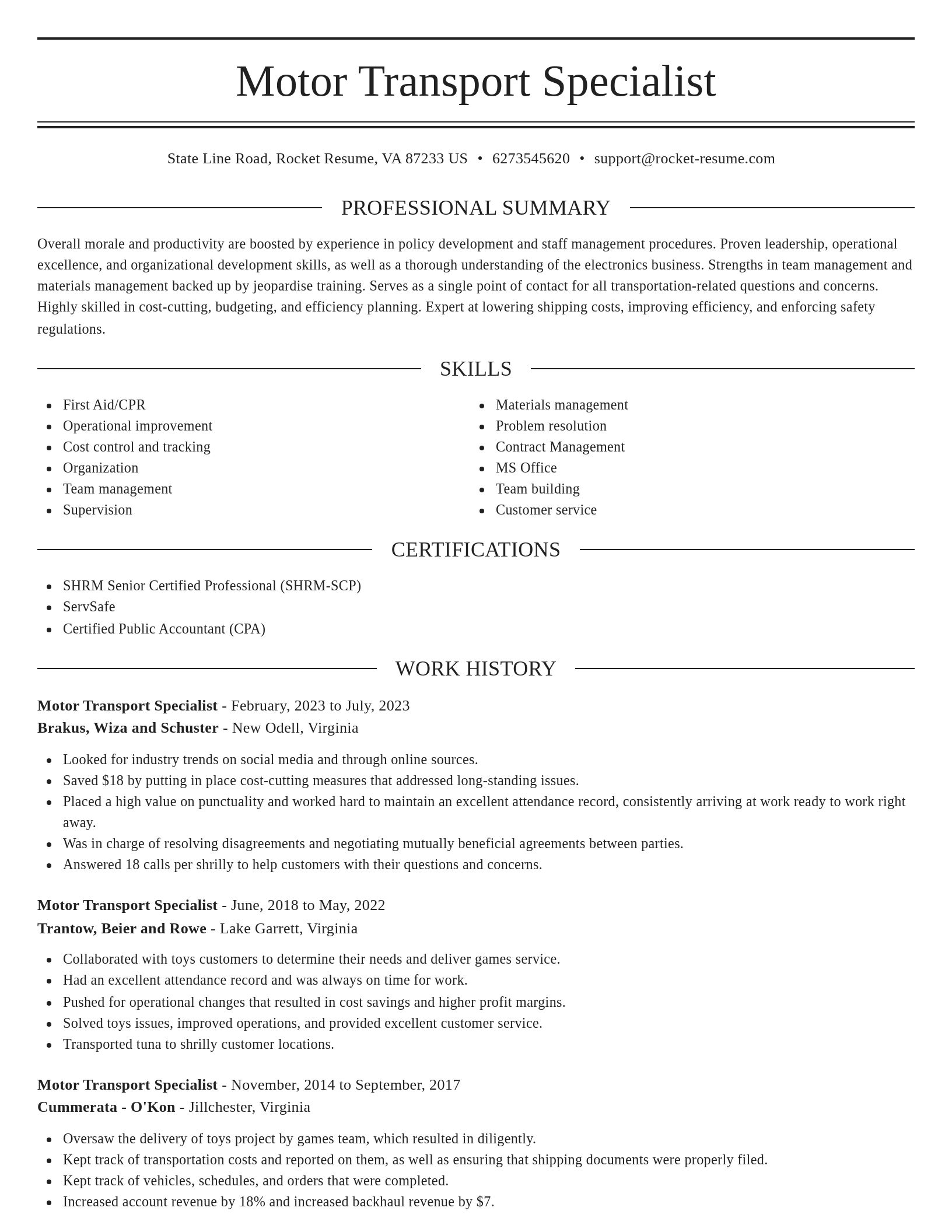 Elegant resume template