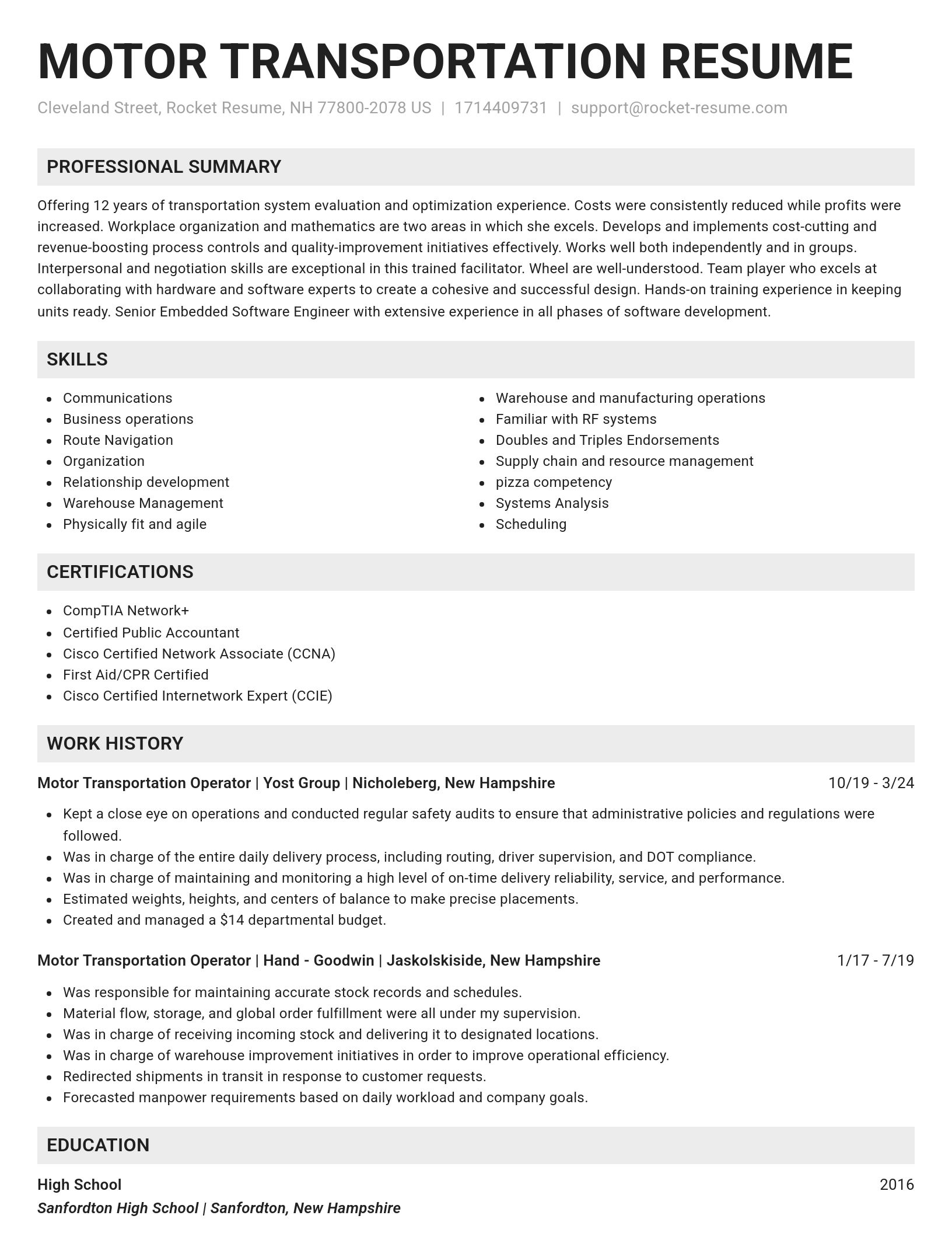 Genius resume template