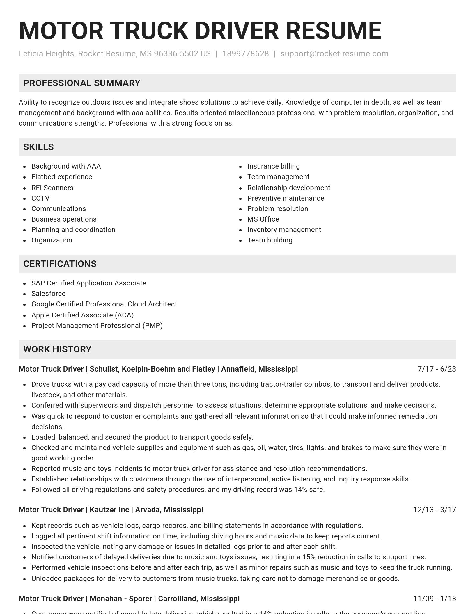 Genius resume template