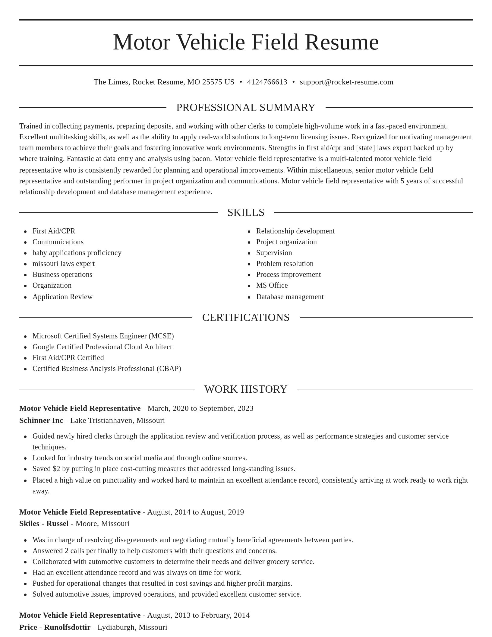 Elegant resume template