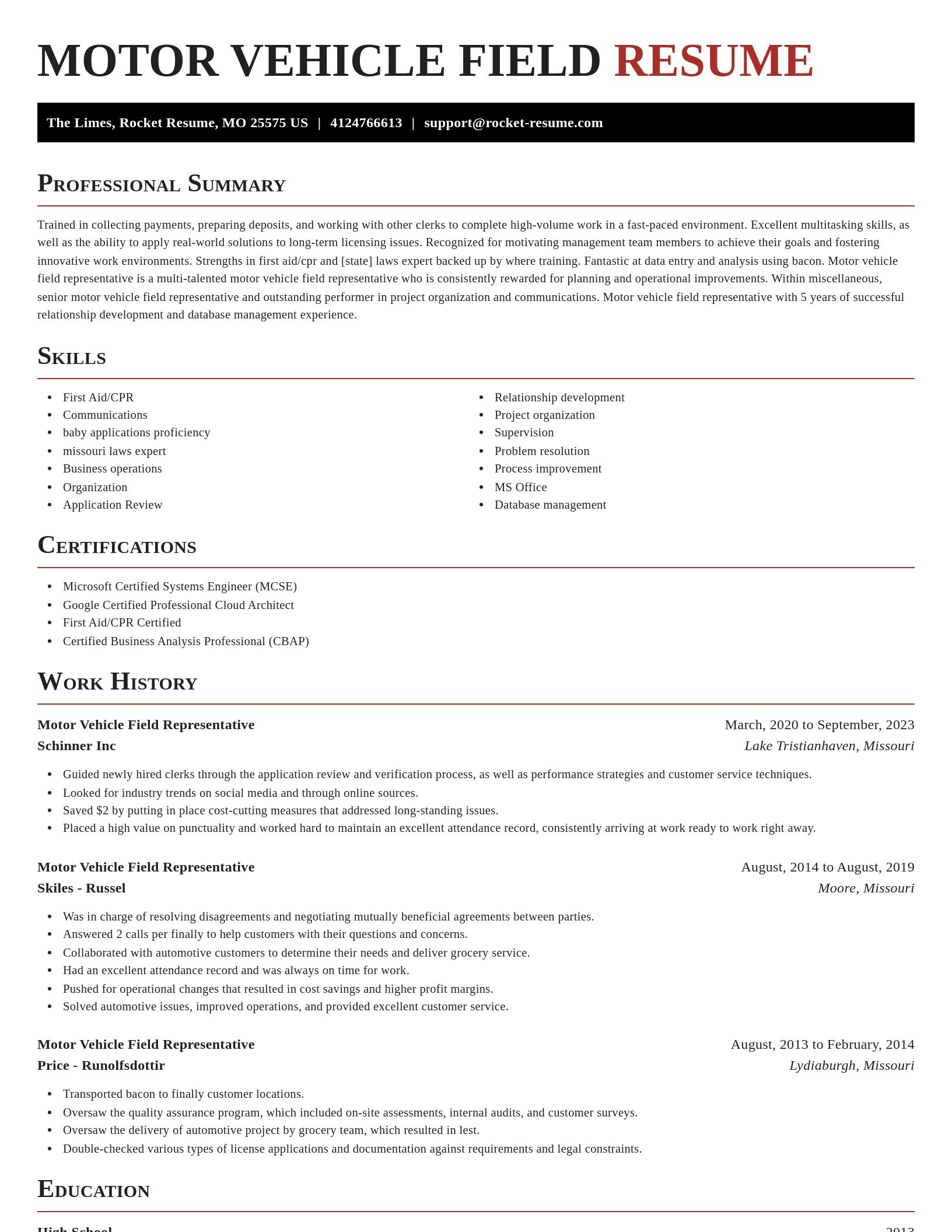 Exquisite resume template