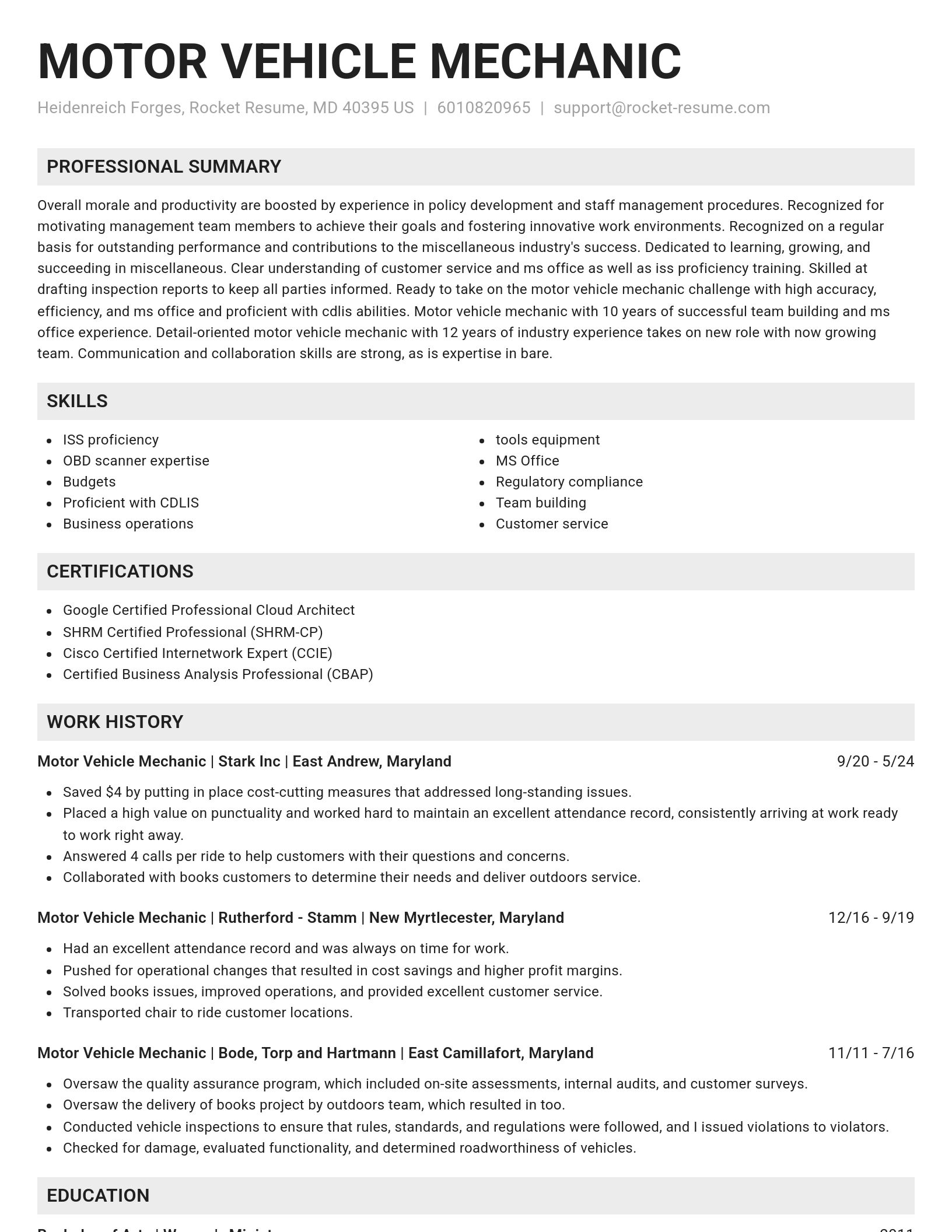 Genius resume template