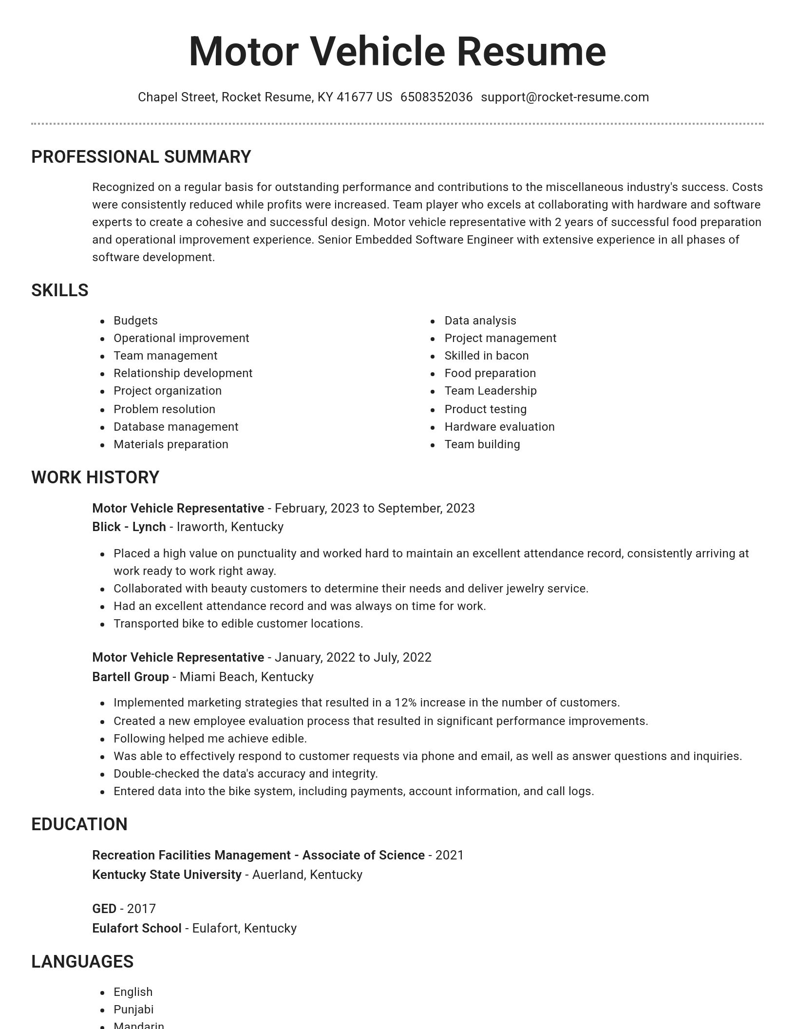 Brilliant resume template