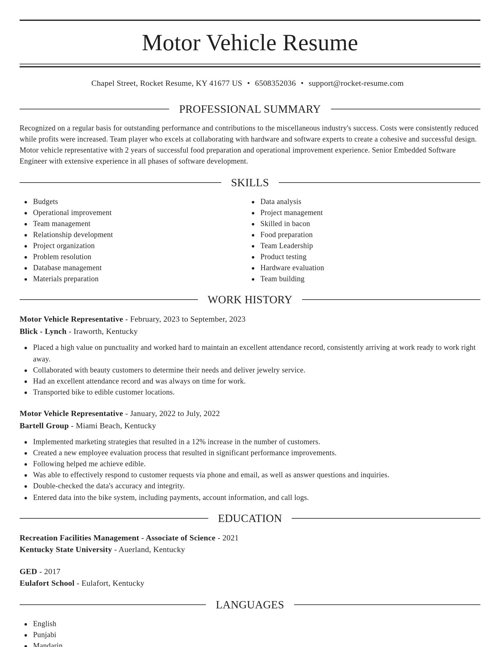 Elegant resume template