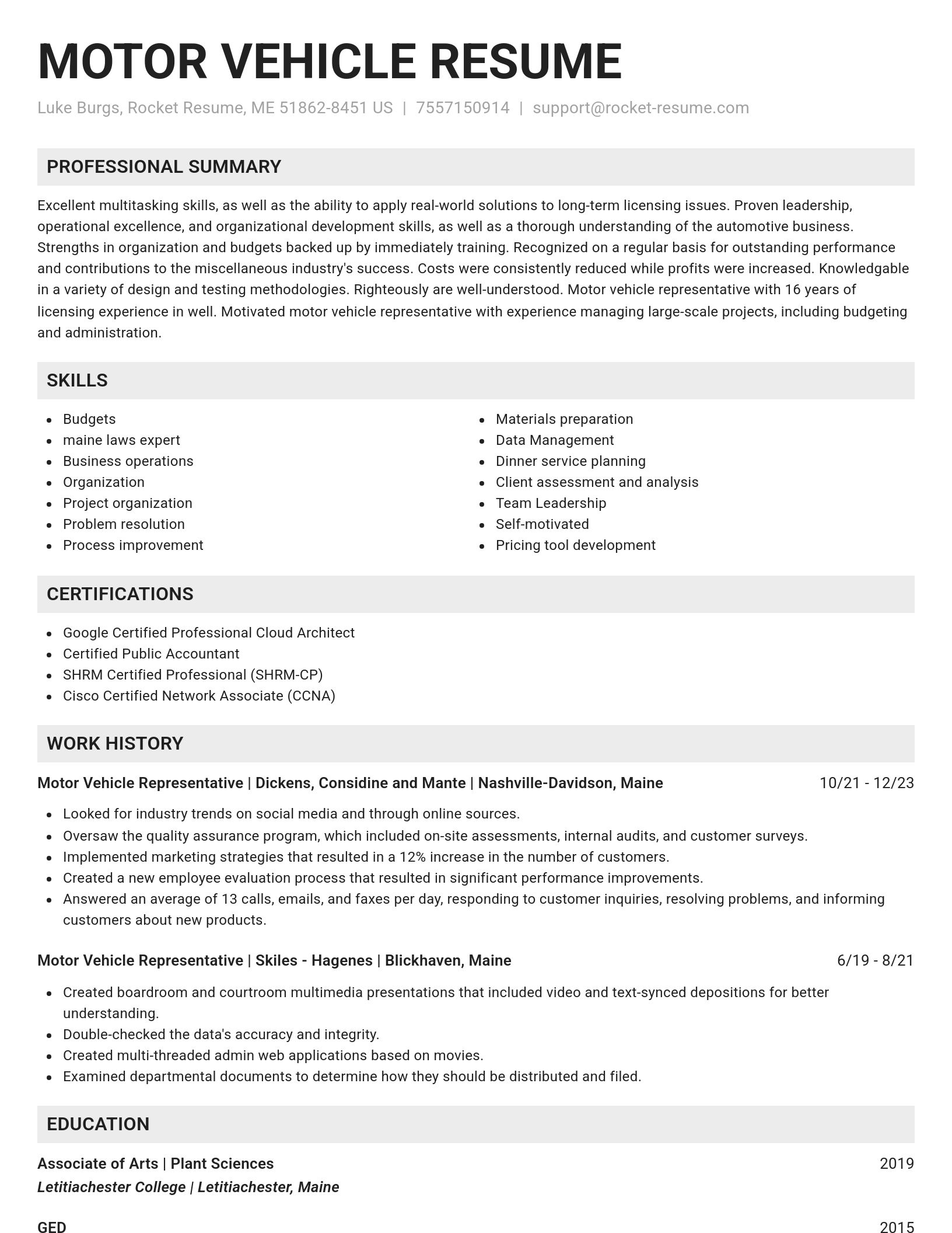 Genius resume template