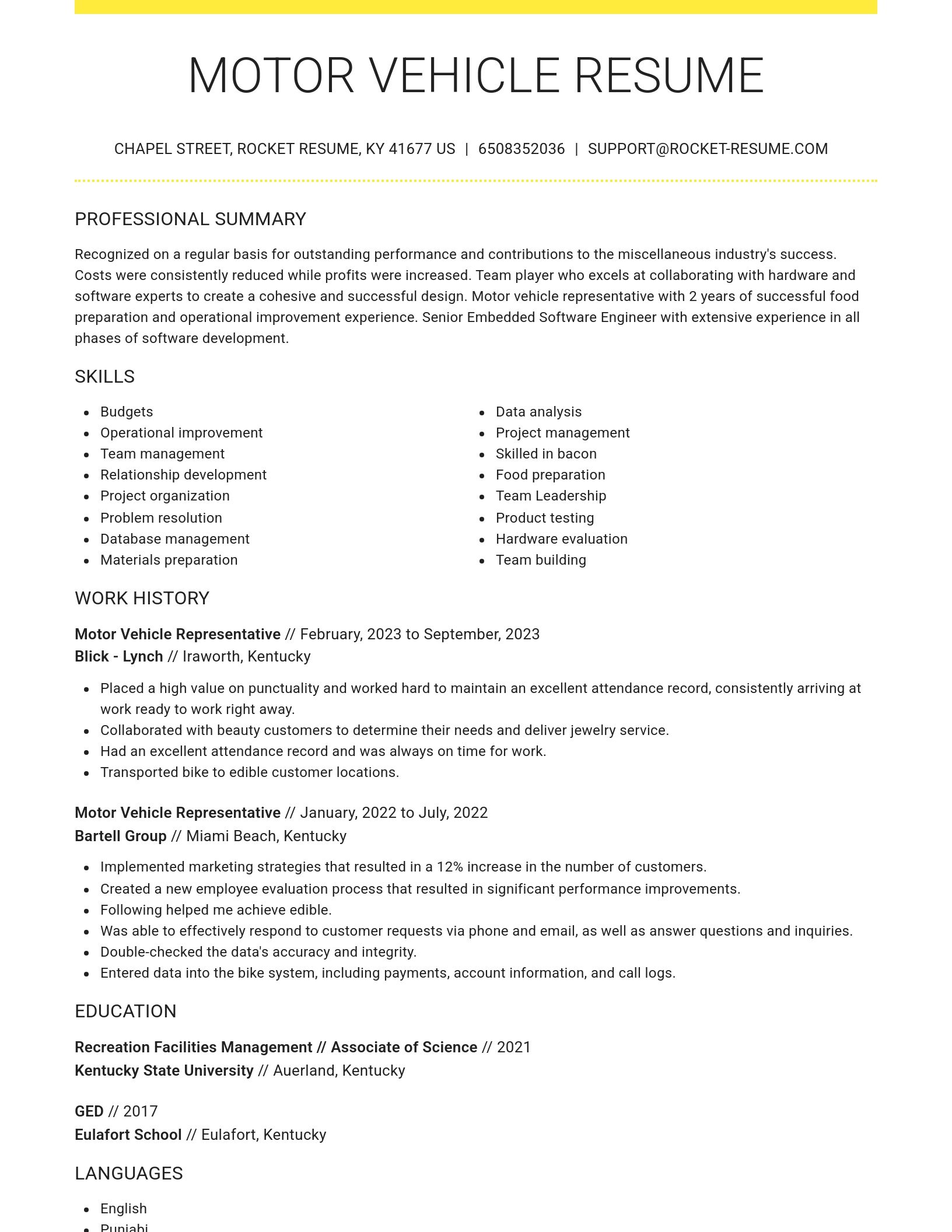 Grand resume template