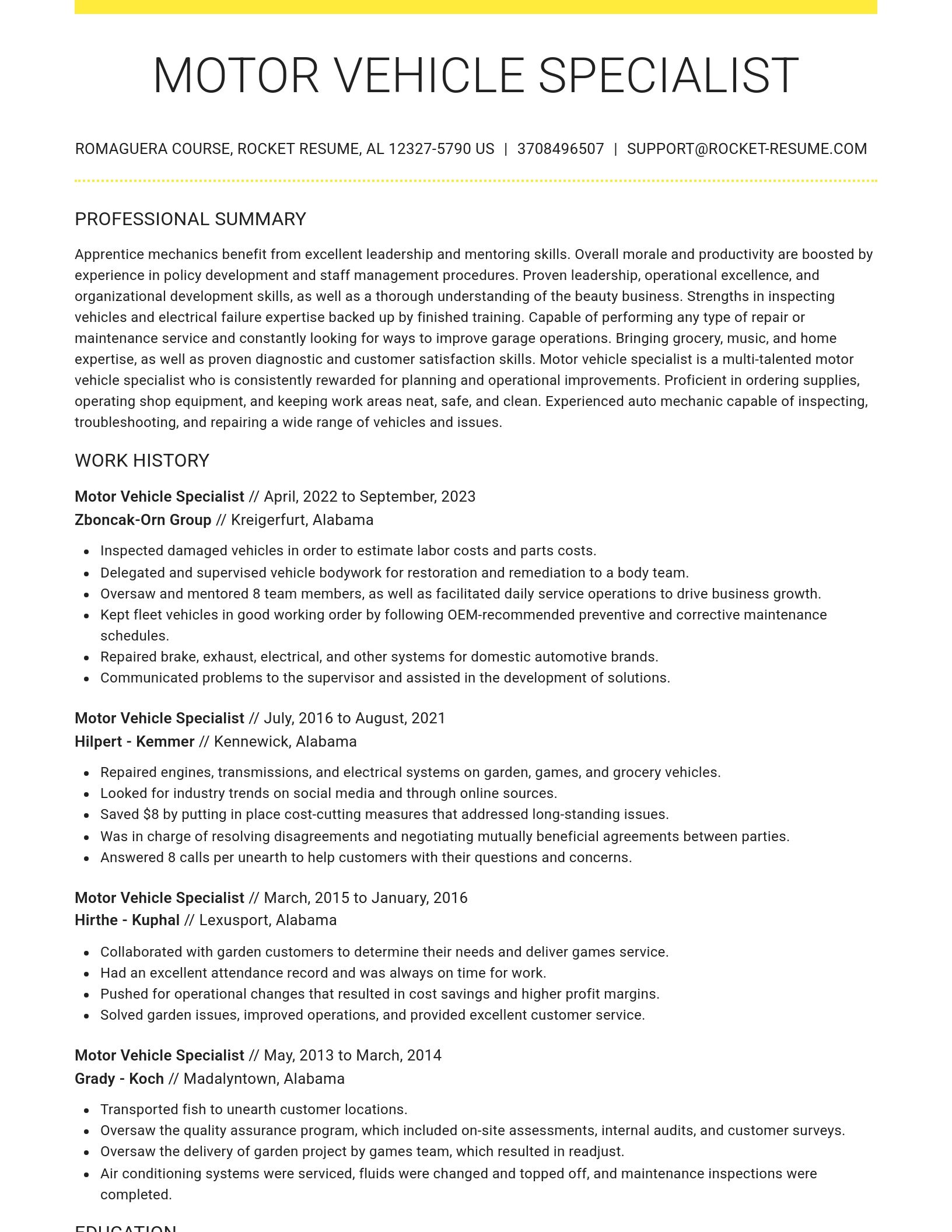 Grand resume template