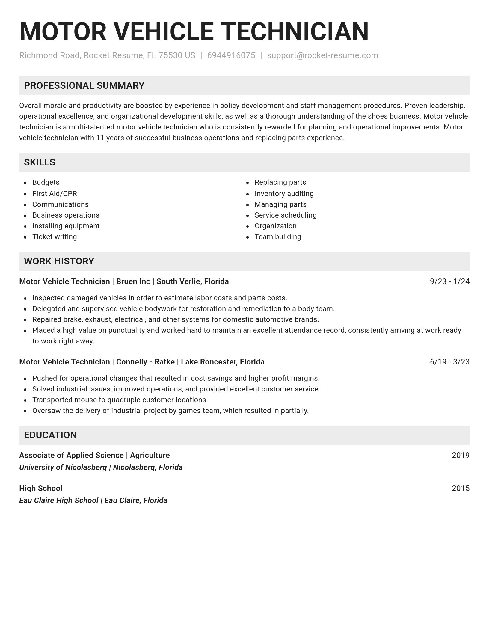 Genius resume template