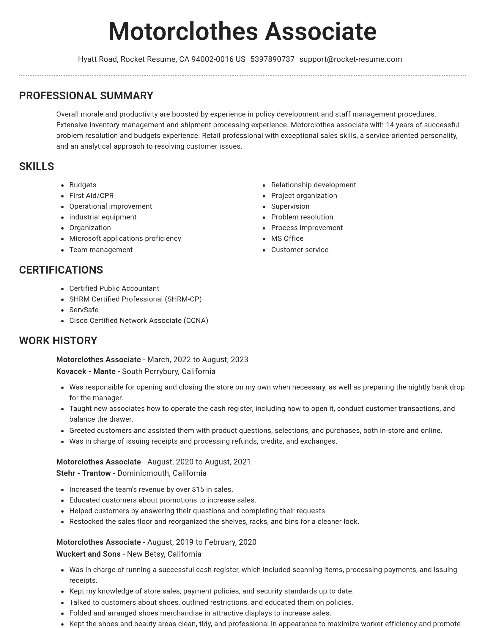 Brilliant resume template
