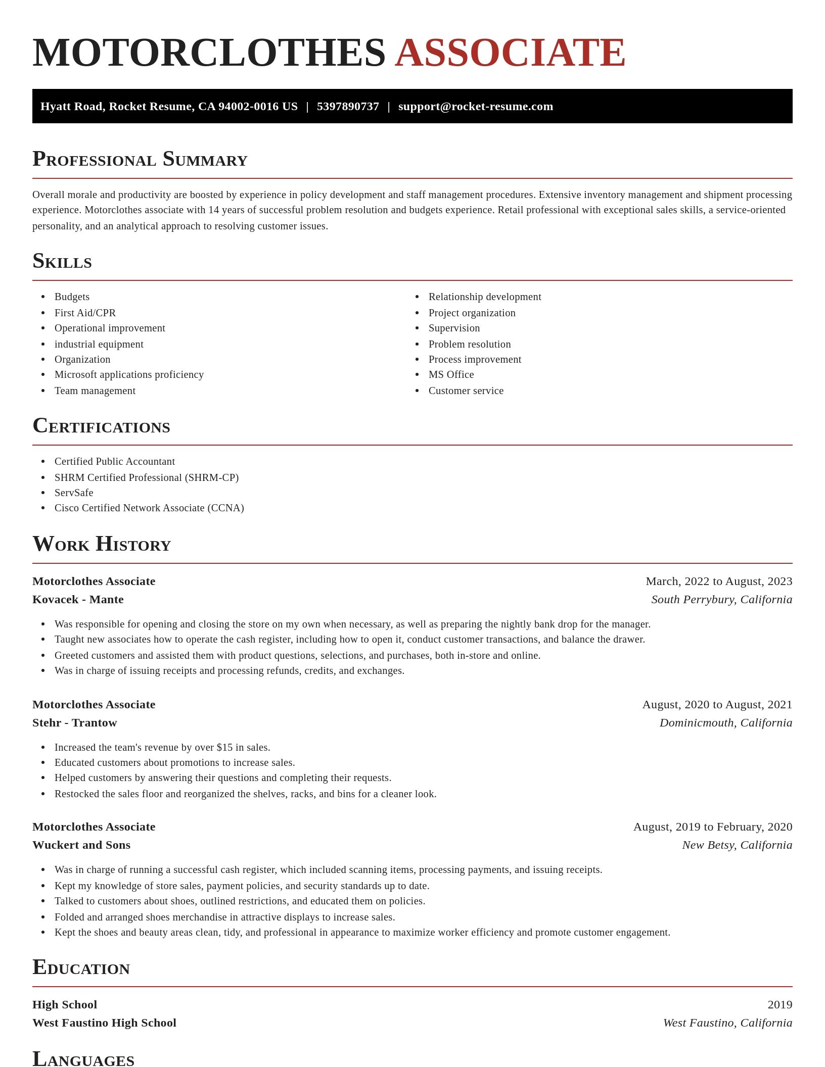 Exquisite resume template