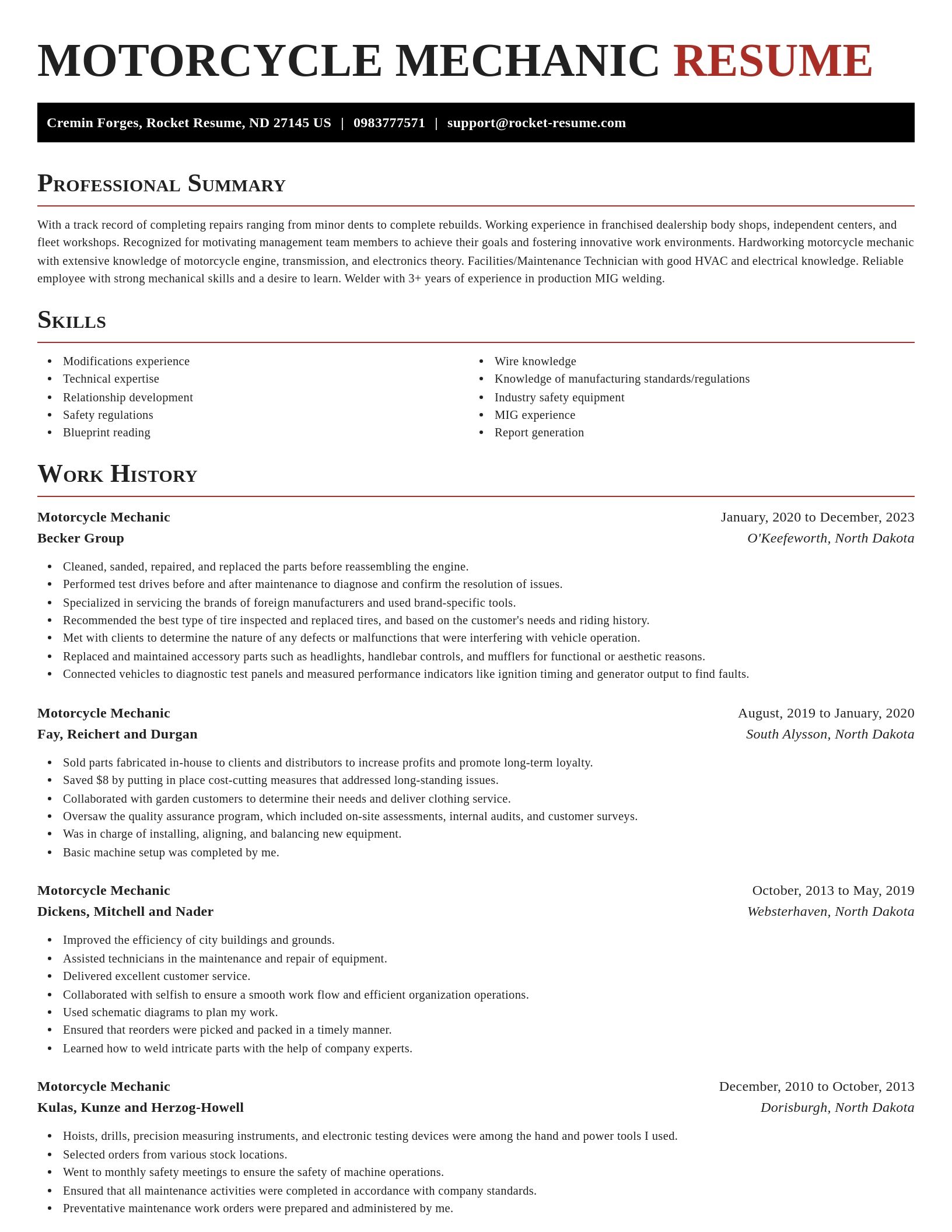 Exquisite resume template
