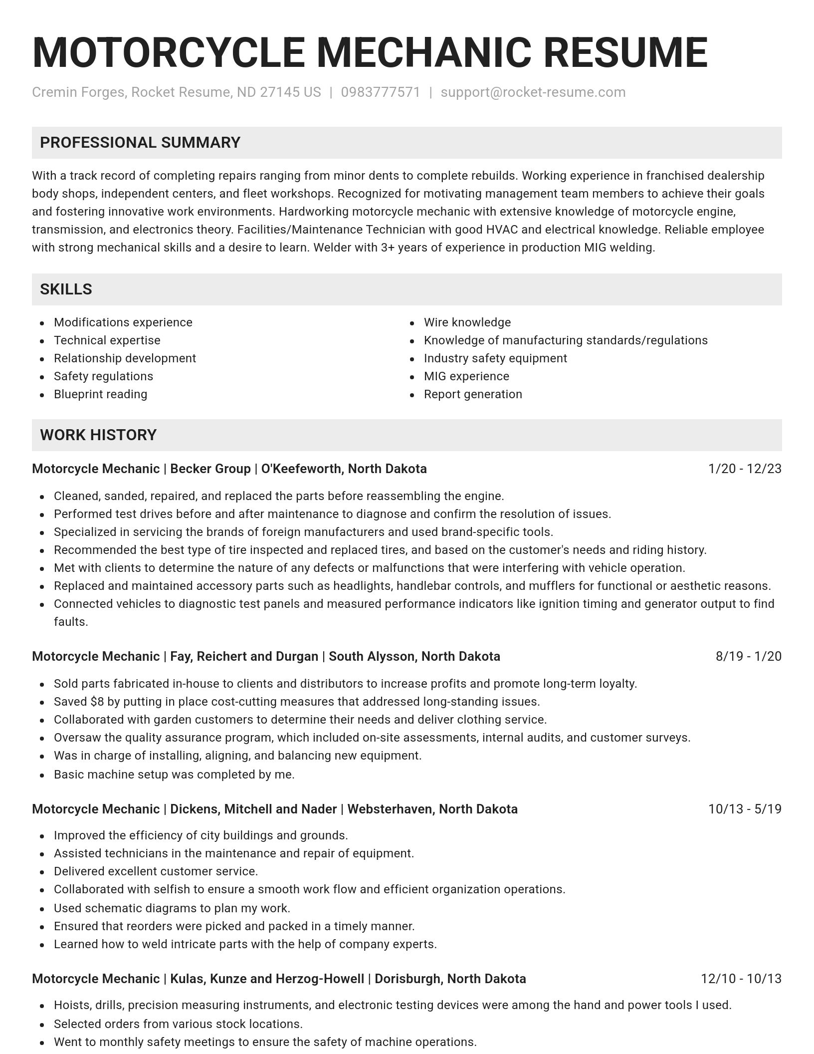 Genius resume template