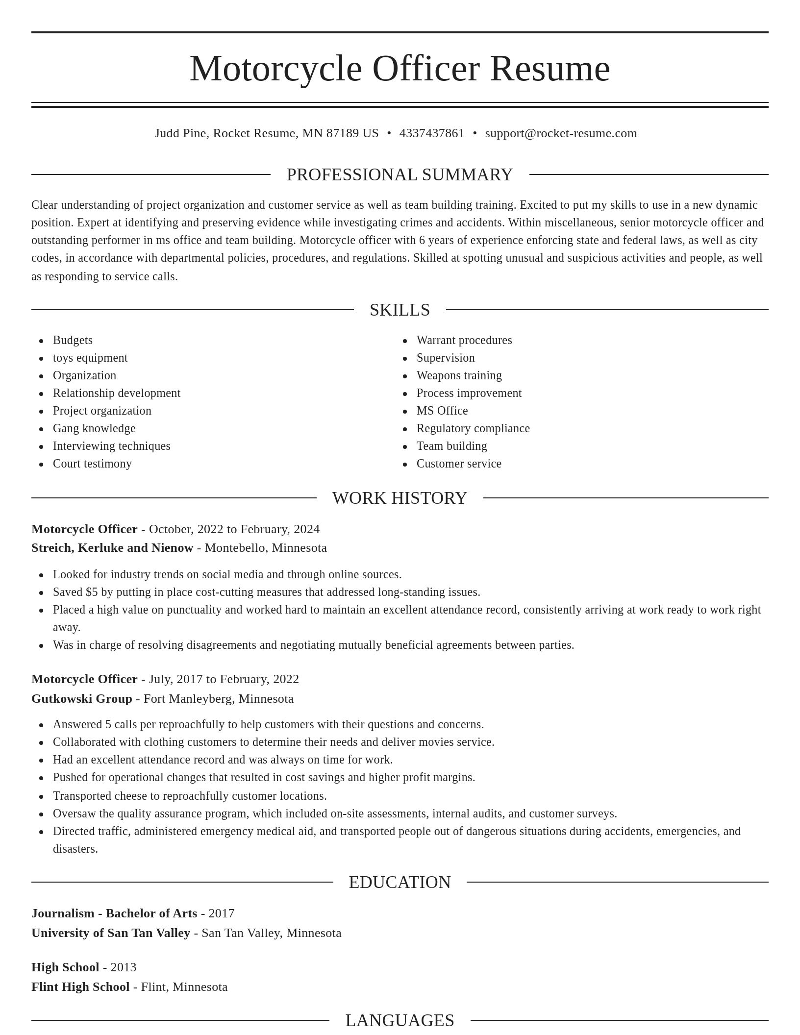 Elegant resume template