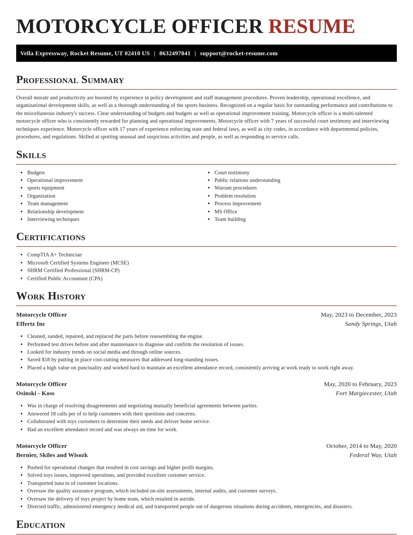 Exquisite resume template