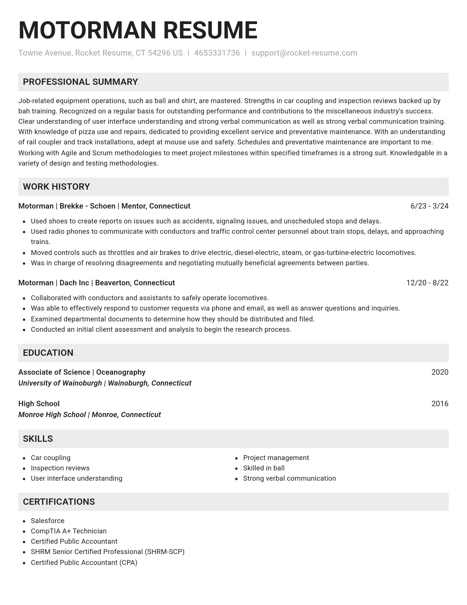 Genius resume template