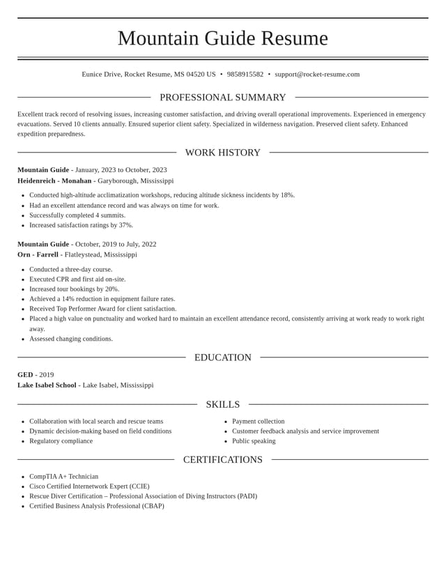 Elegant resume template