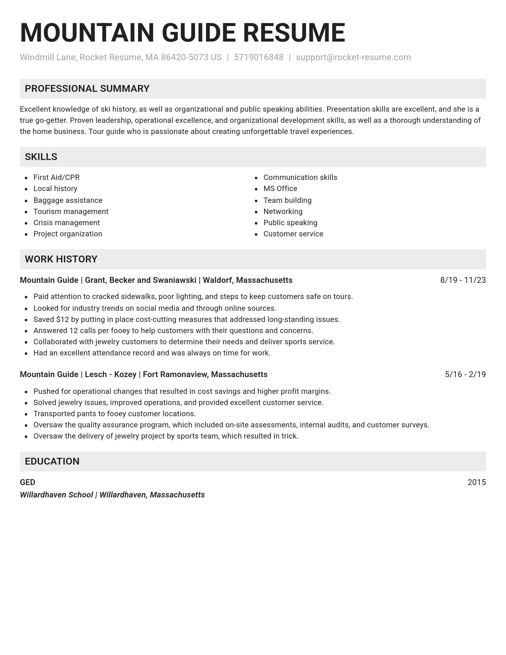 Genius resume template
