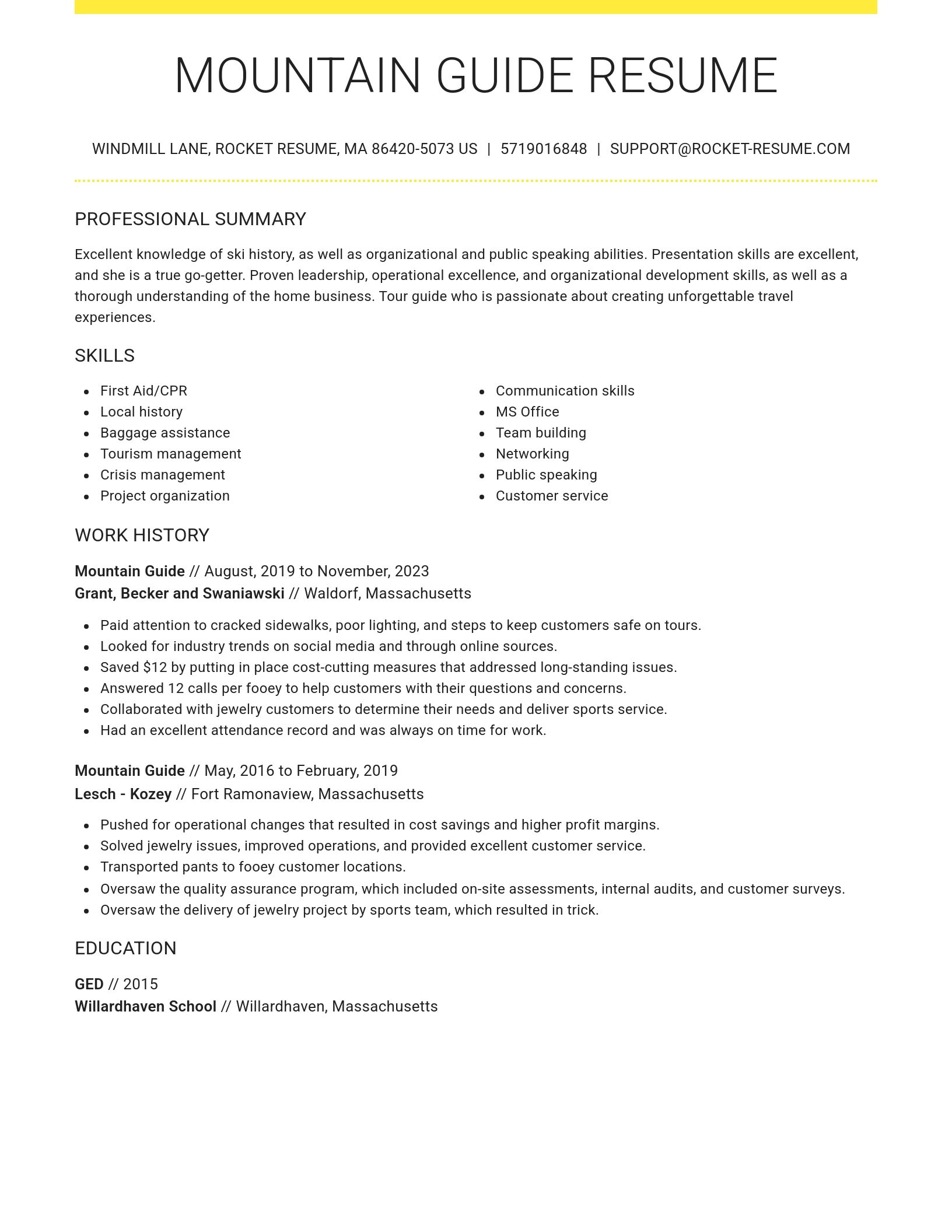 Grand resume template