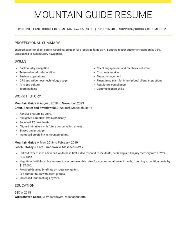 Grand resume template