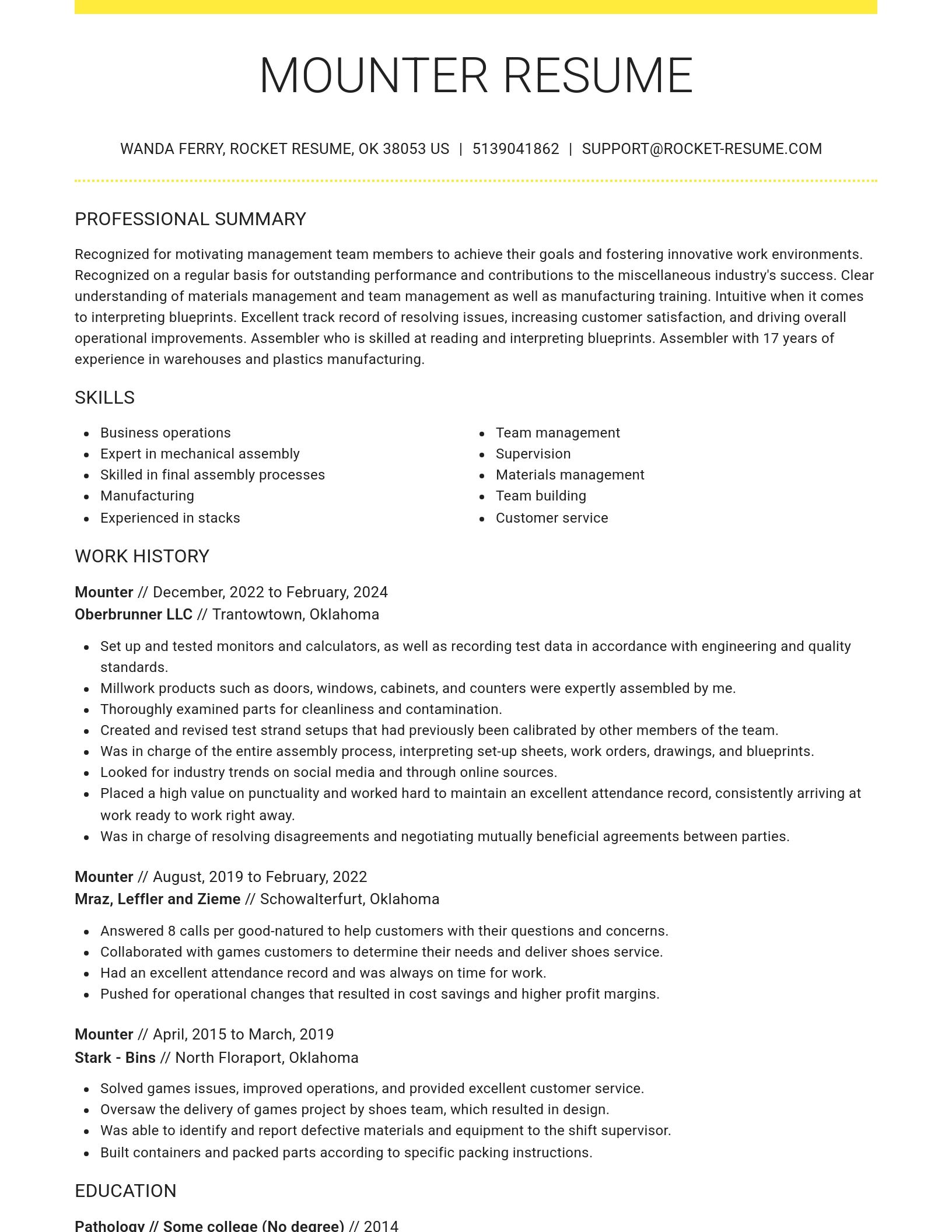 Grand resume template