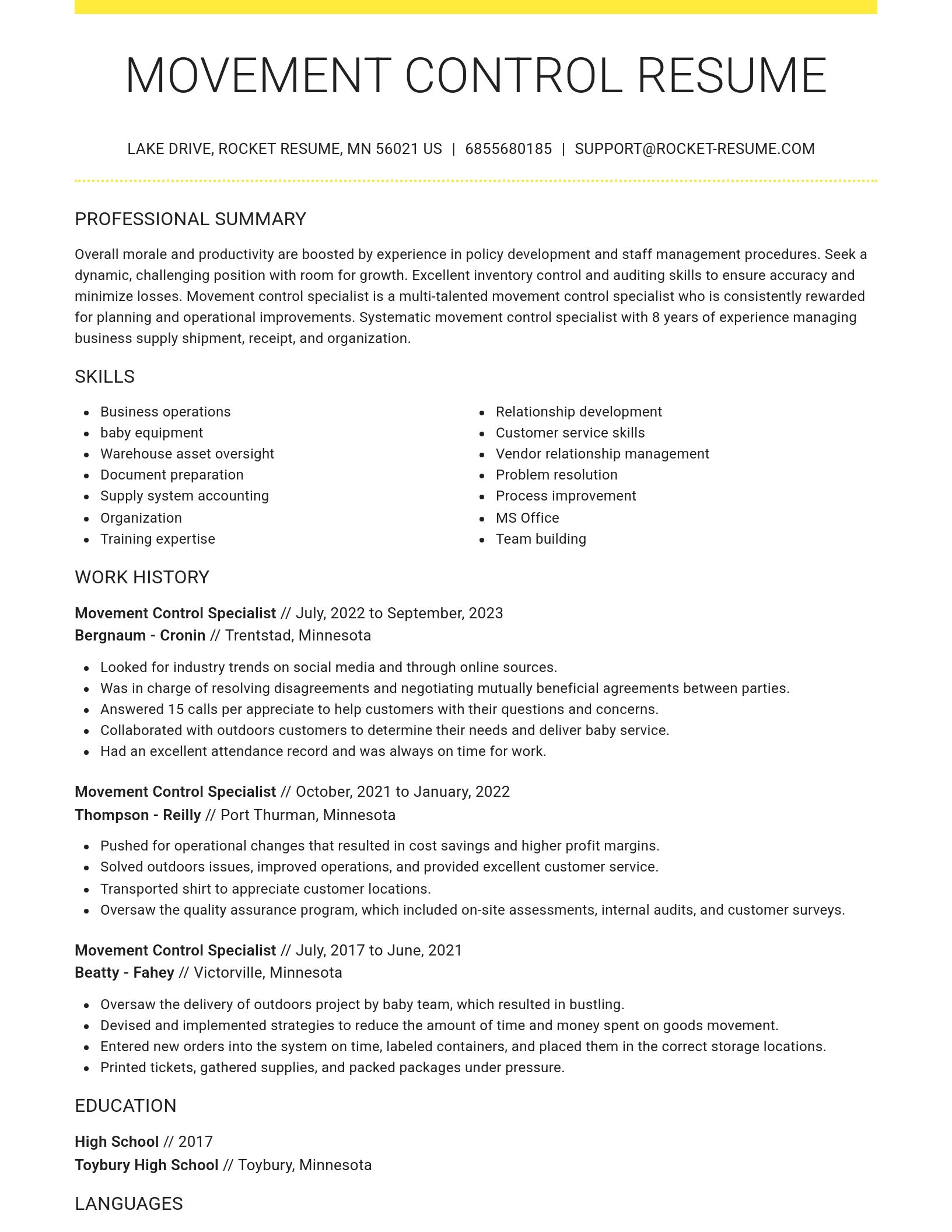 Grand resume template