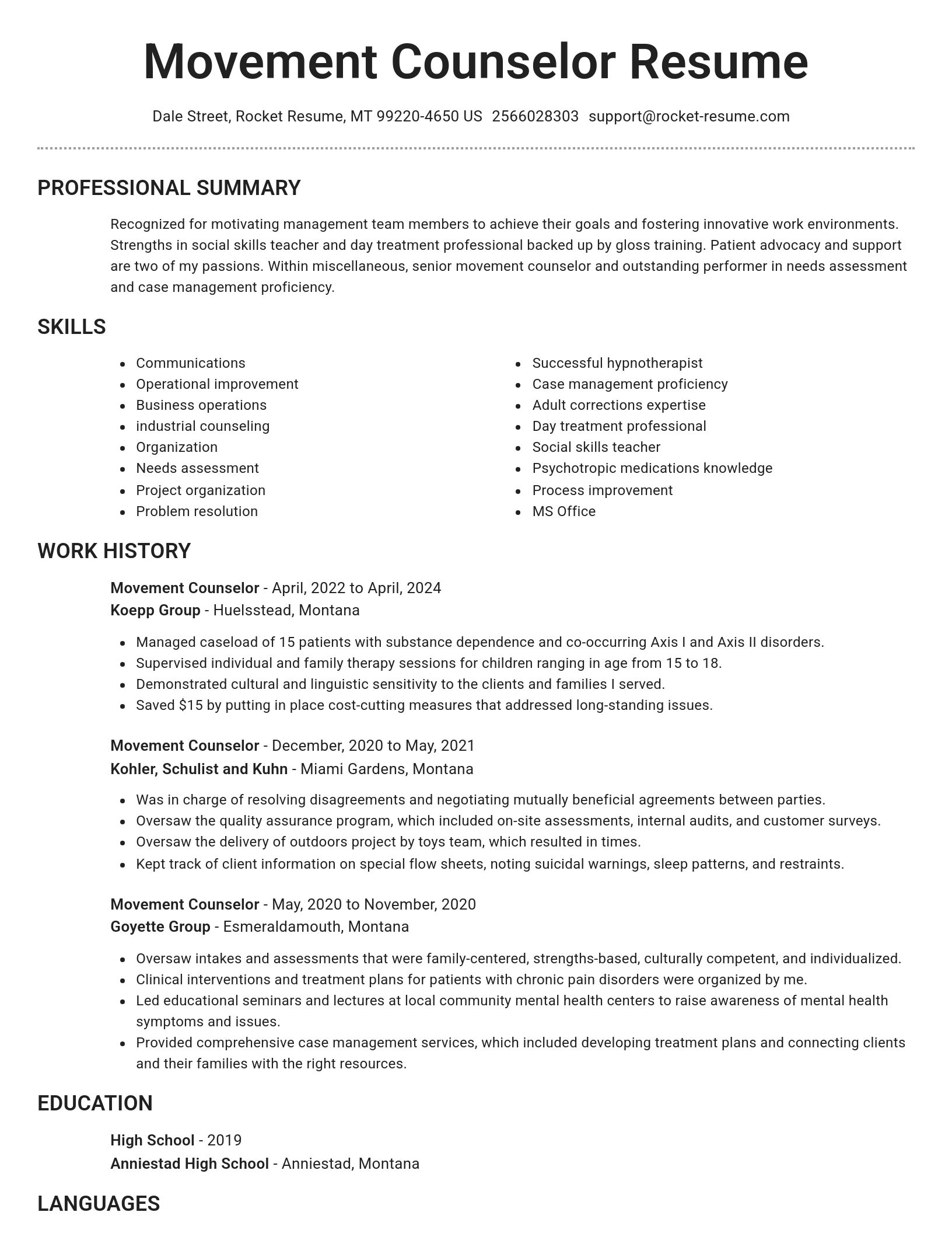 Brilliant resume template