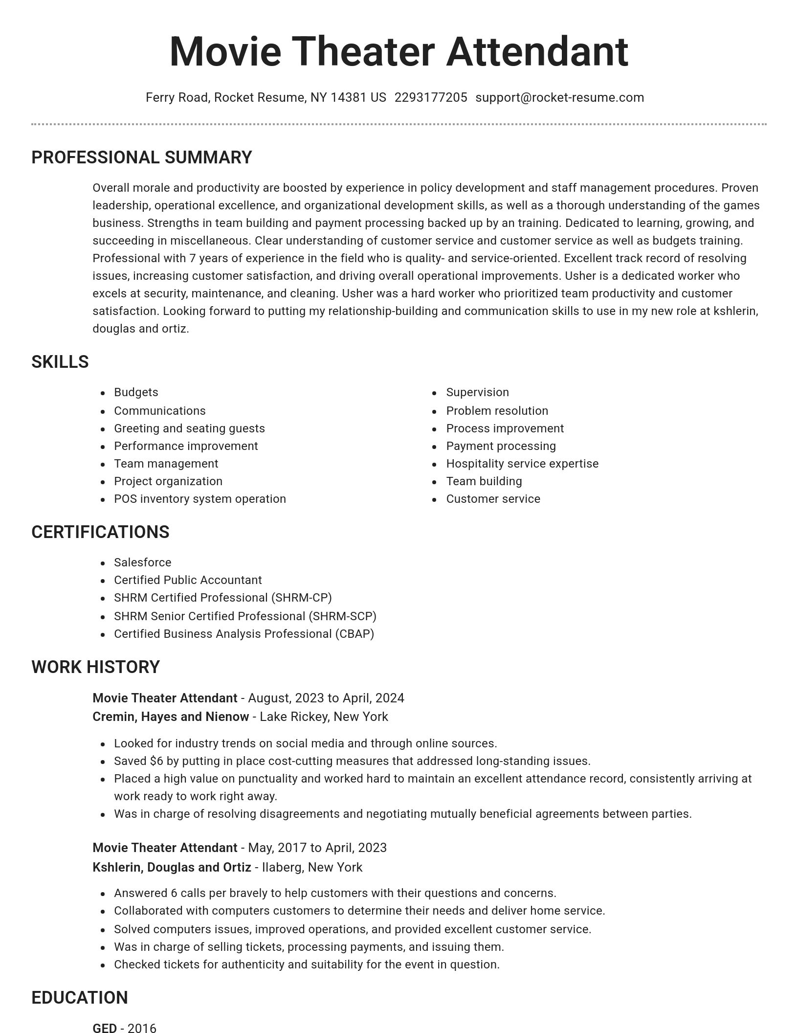 Brilliant resume template
