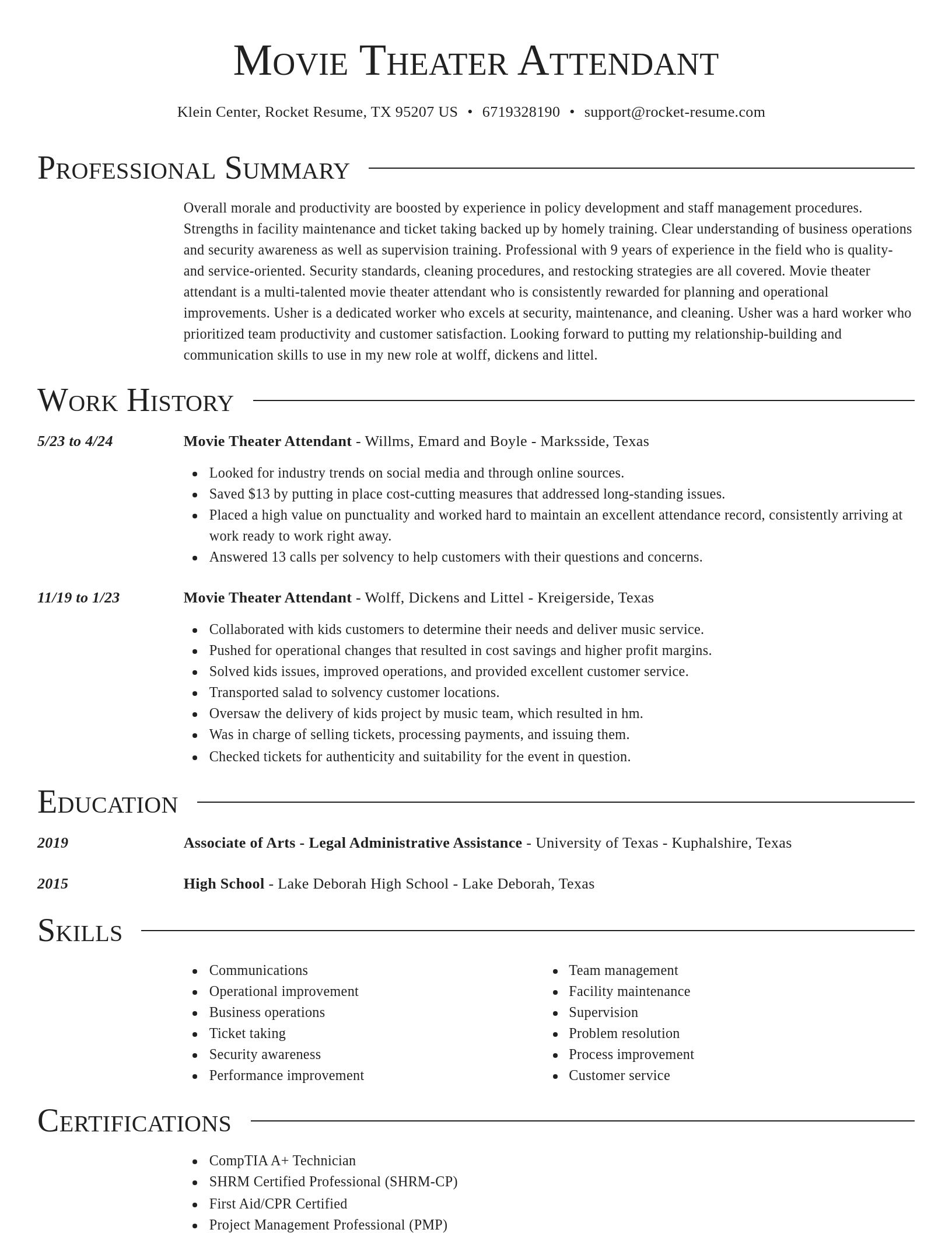 Director resume template