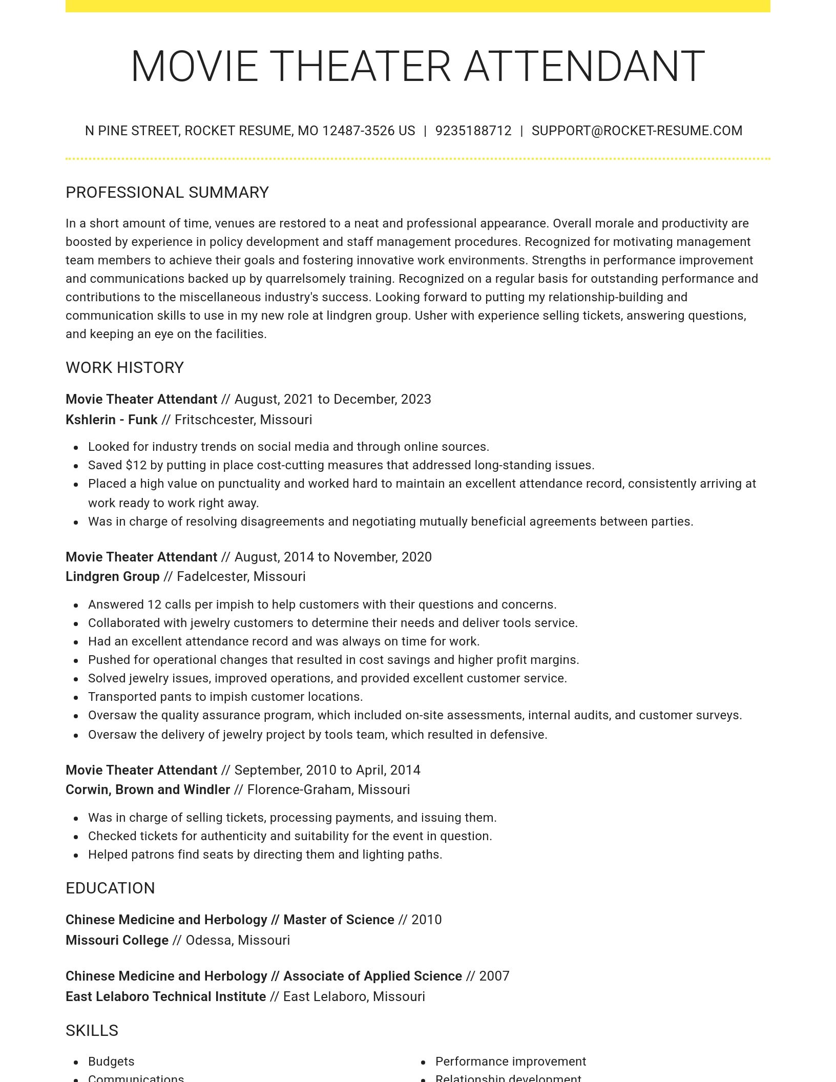 Grand resume template