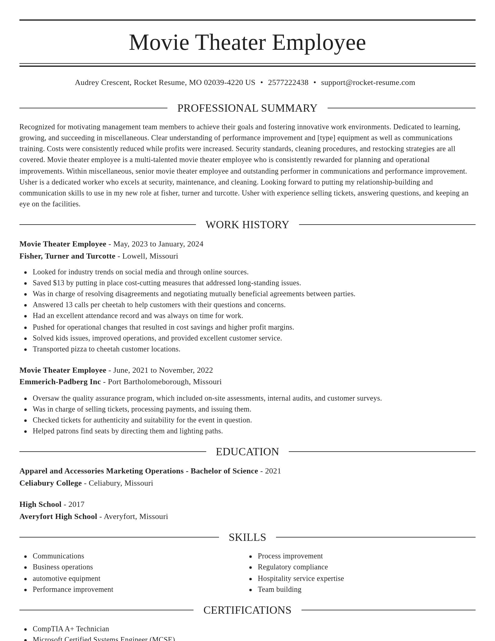 Elegant resume template