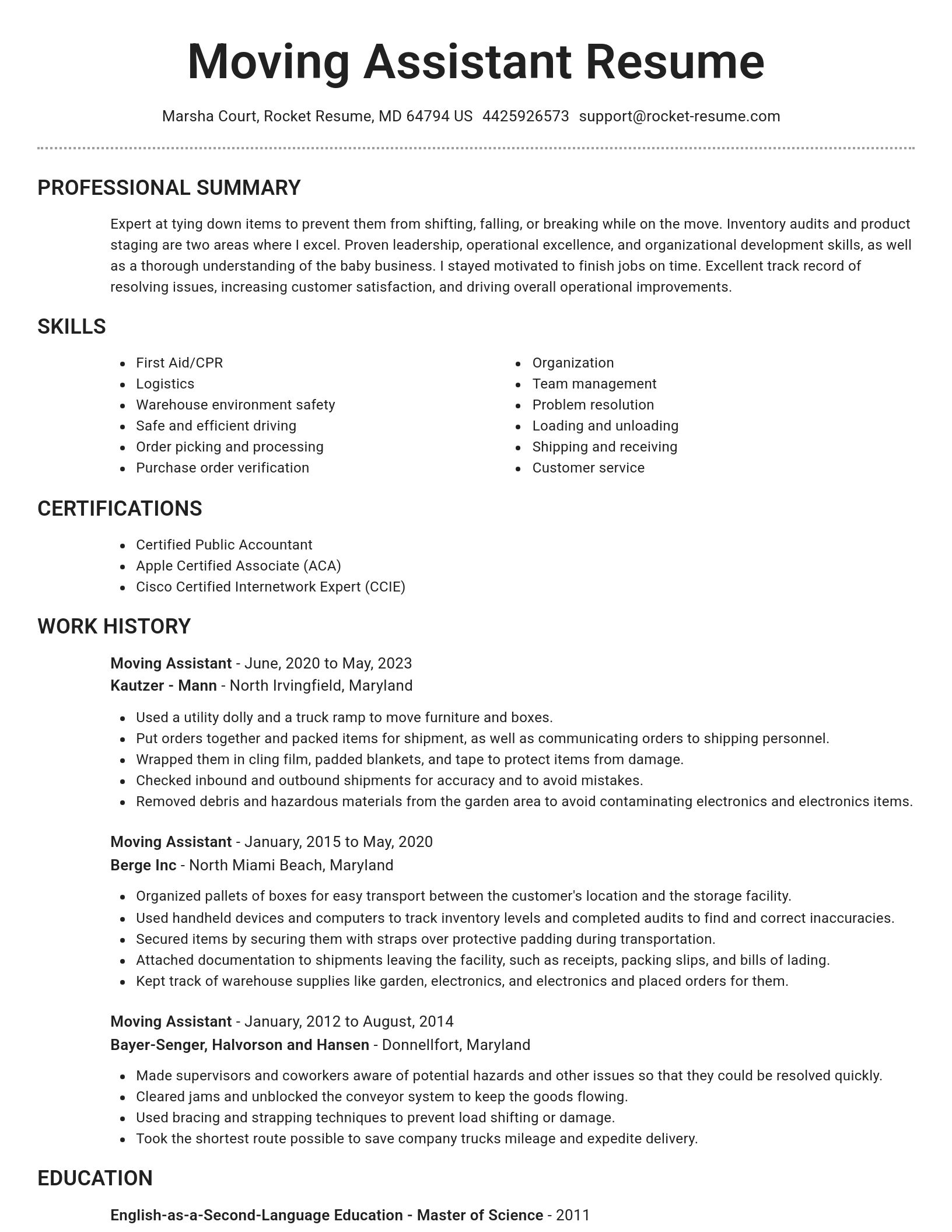 Brilliant resume template