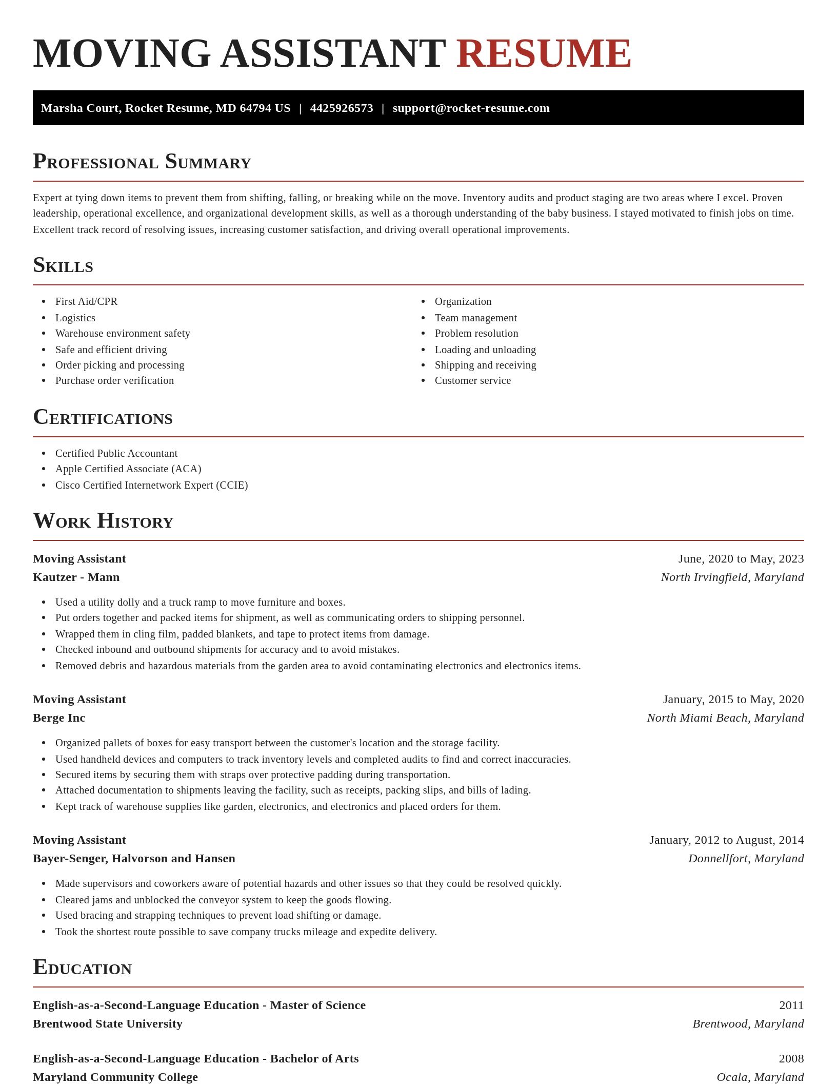 Exquisite resume template