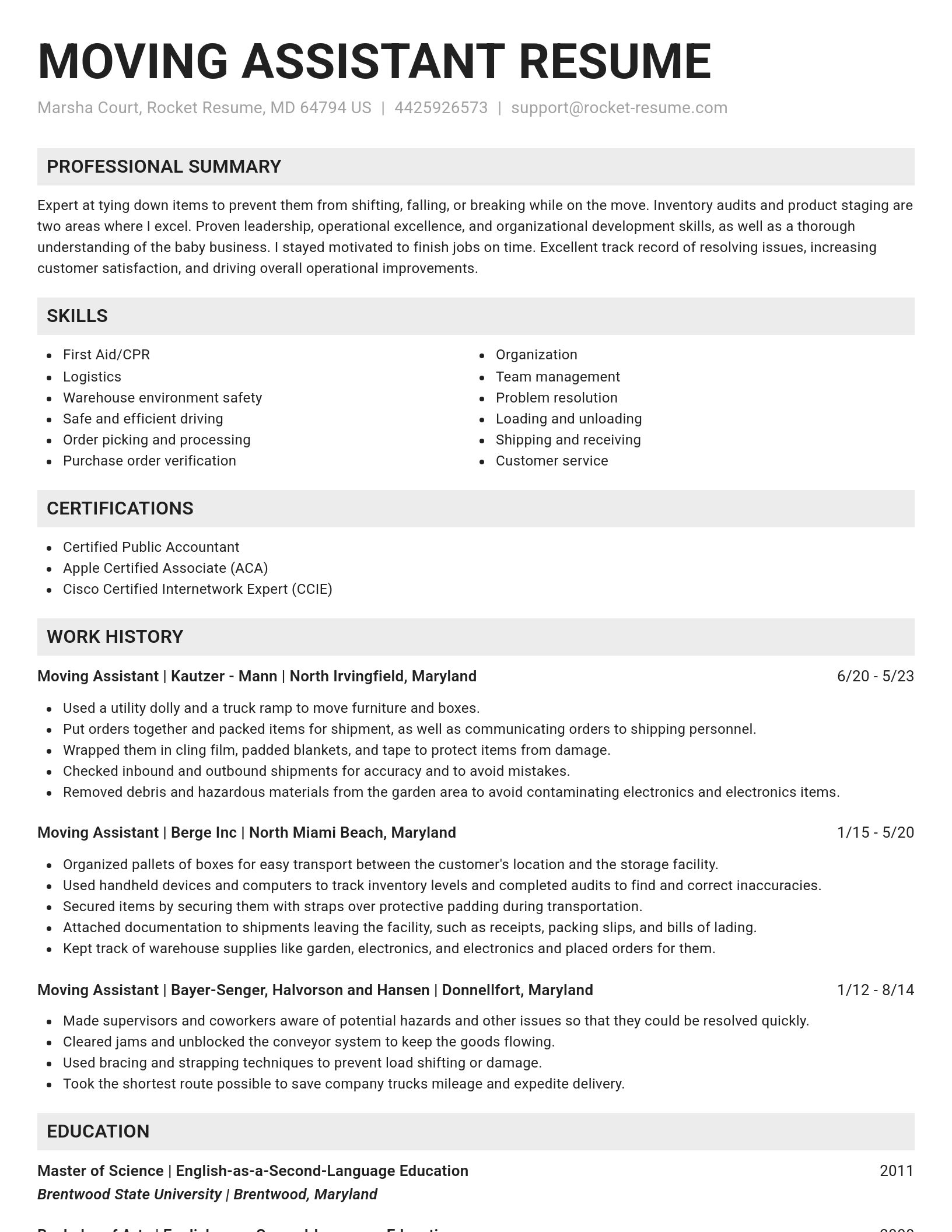 Genius resume template