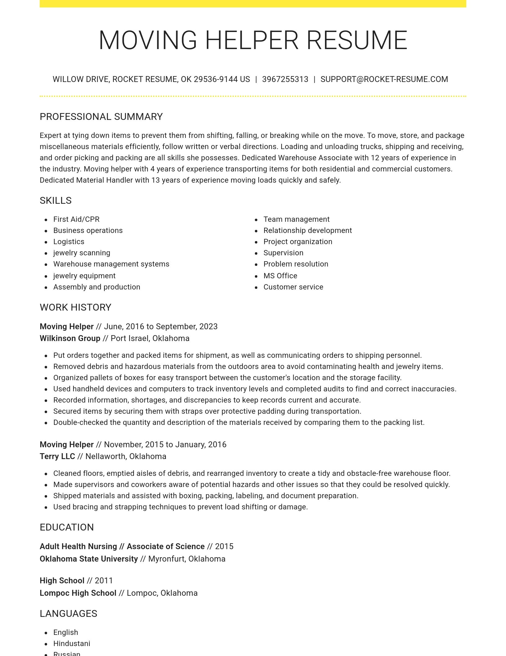 Grand resume template