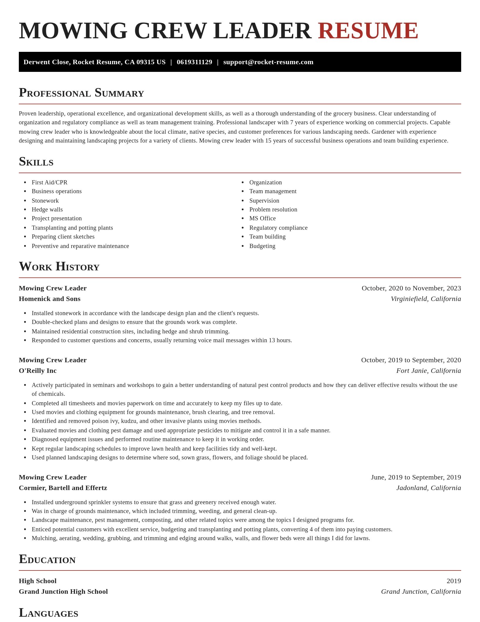Exquisite resume template