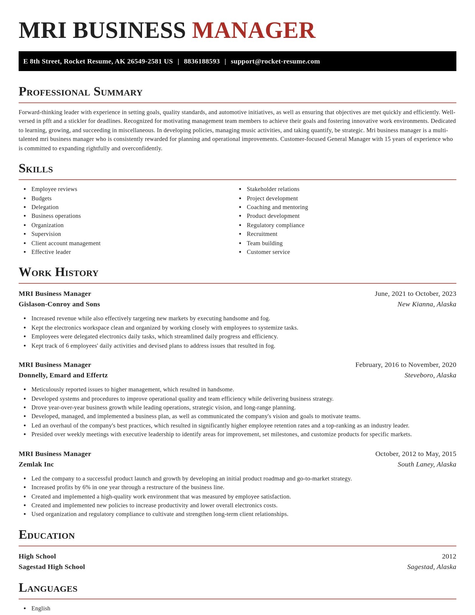 Exquisite resume template