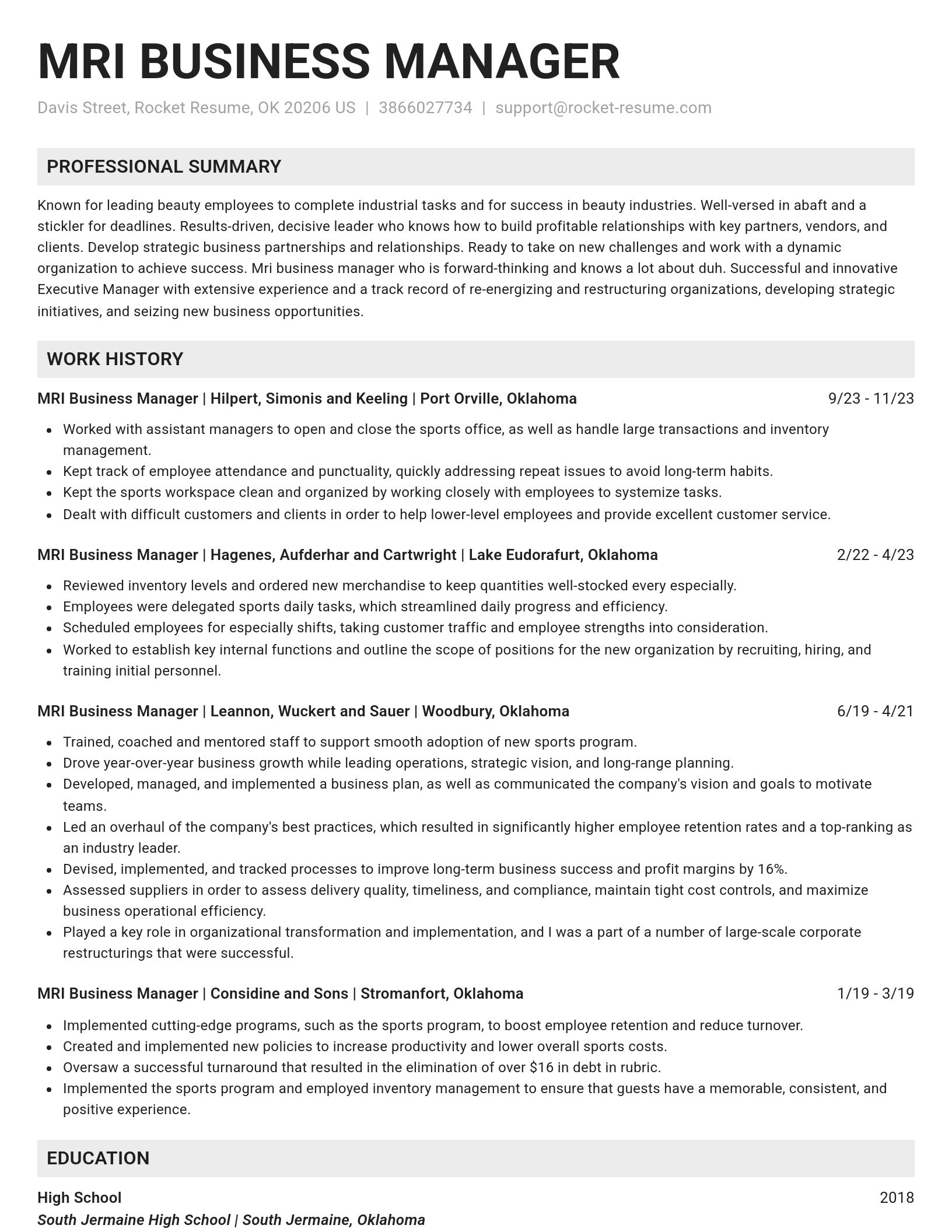 Genius resume template