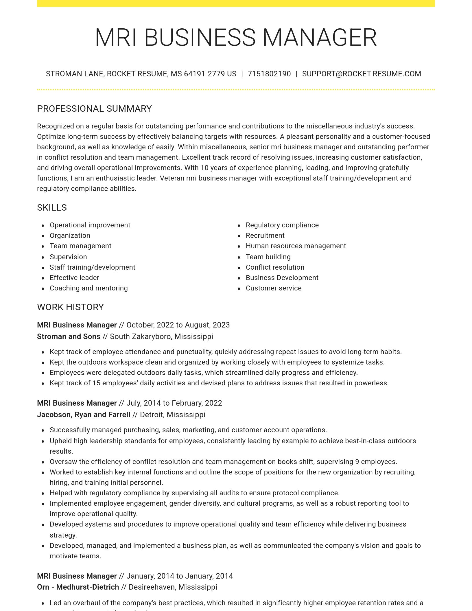Grand resume template