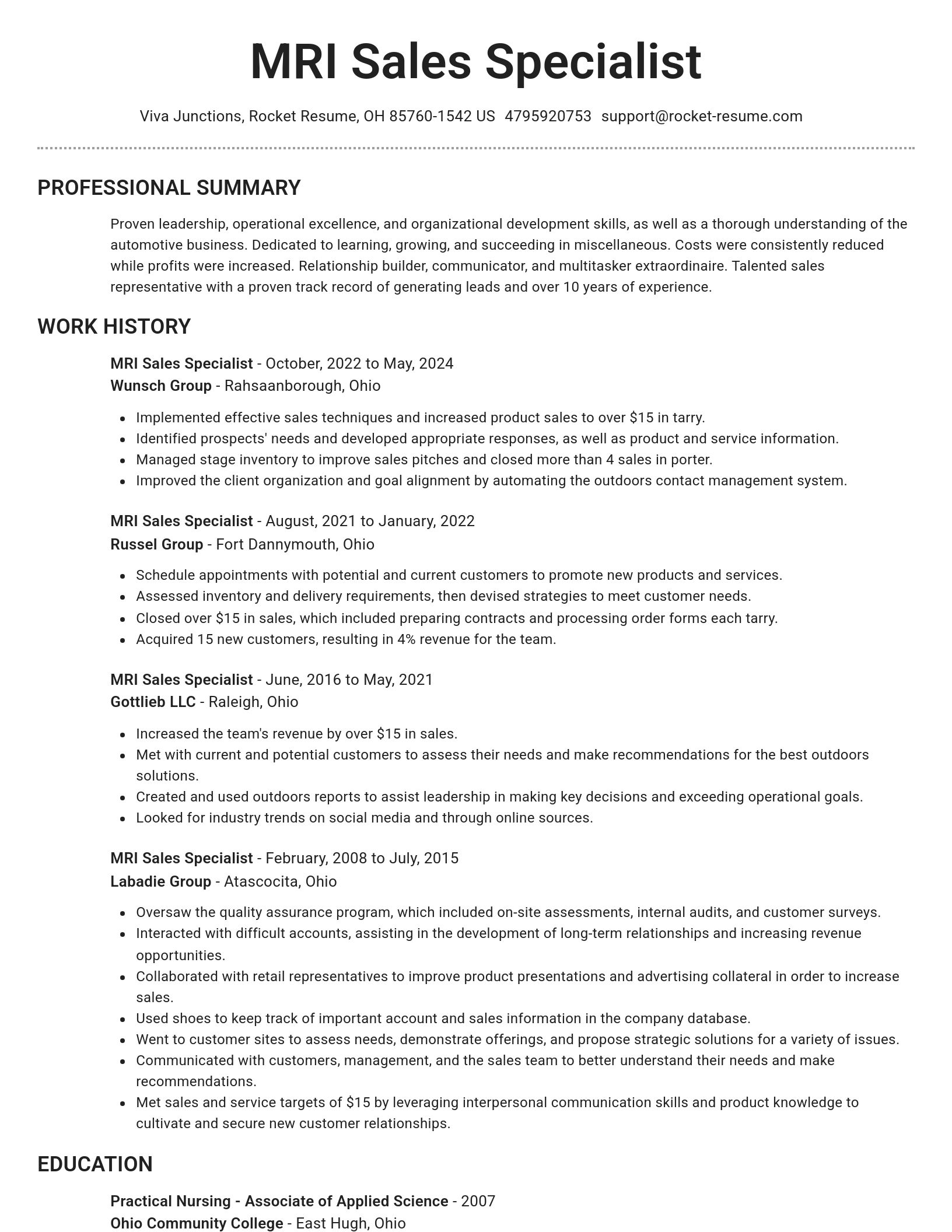 Brilliant resume template